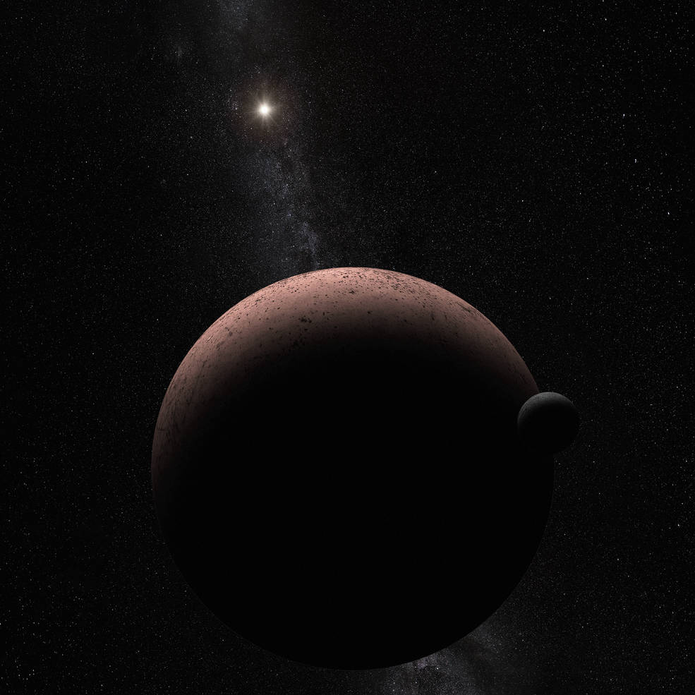 Moon over Makemake