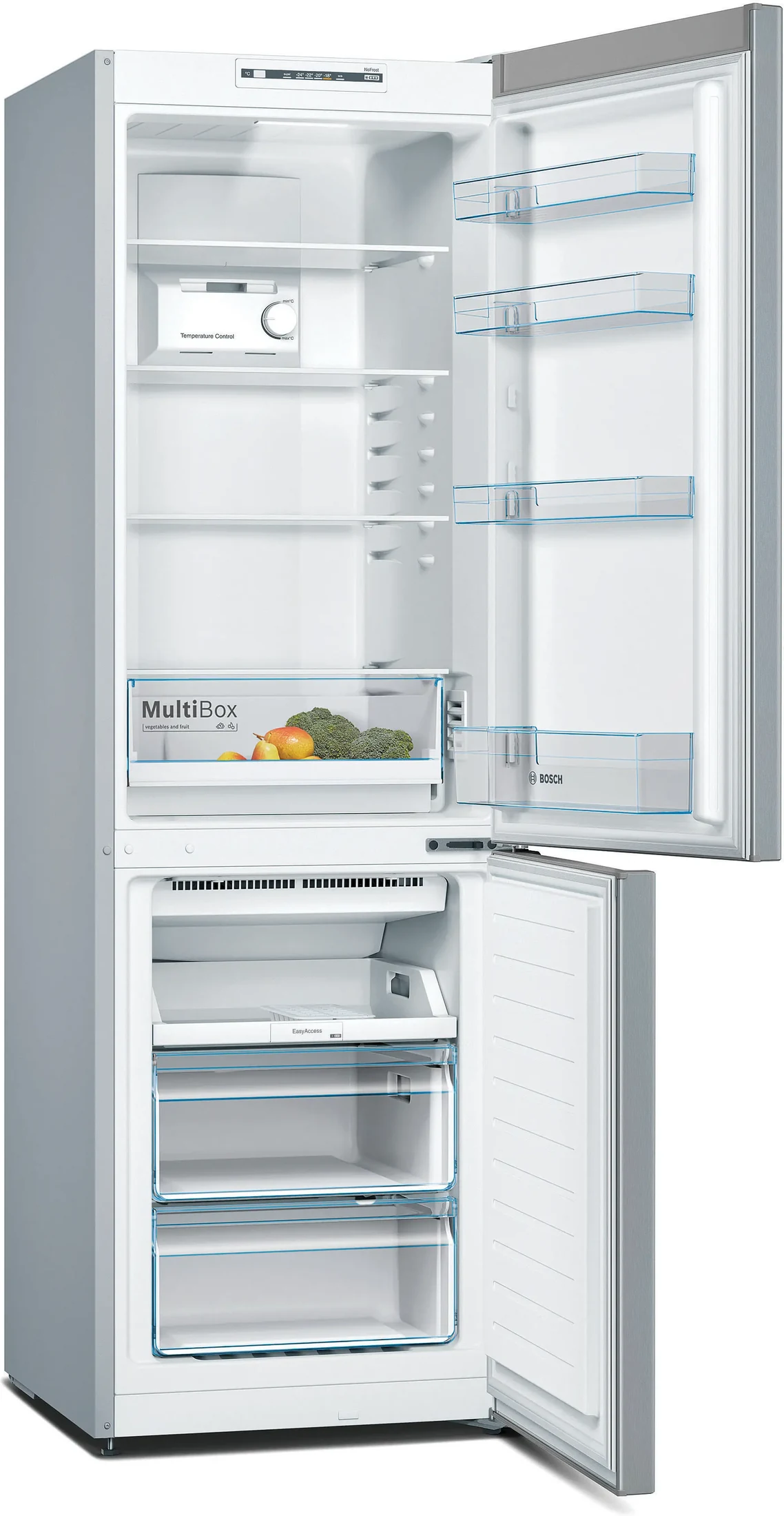 Refrigerador combinado de libre instalación, Acero mate Serie 2 — miniatura 2