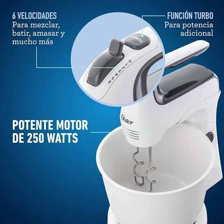 BATIDORA  PEDESTAL  DE  6  VEL,  COLOR  BLANCO — miniatura 3