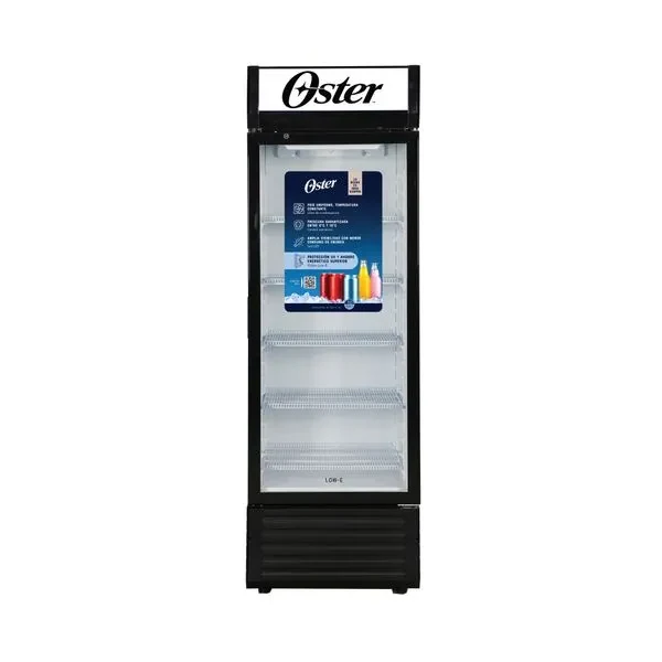Vitrina Exhibidora Vertical 220L color Negro Cristal — imagen 1