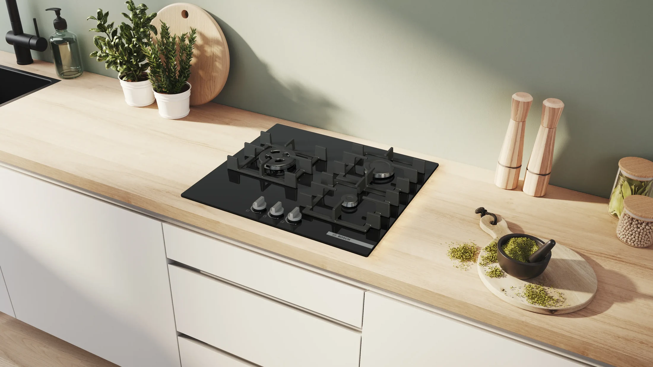 Placa Encimera a gas Vidrio BOSCH — miniatura 2