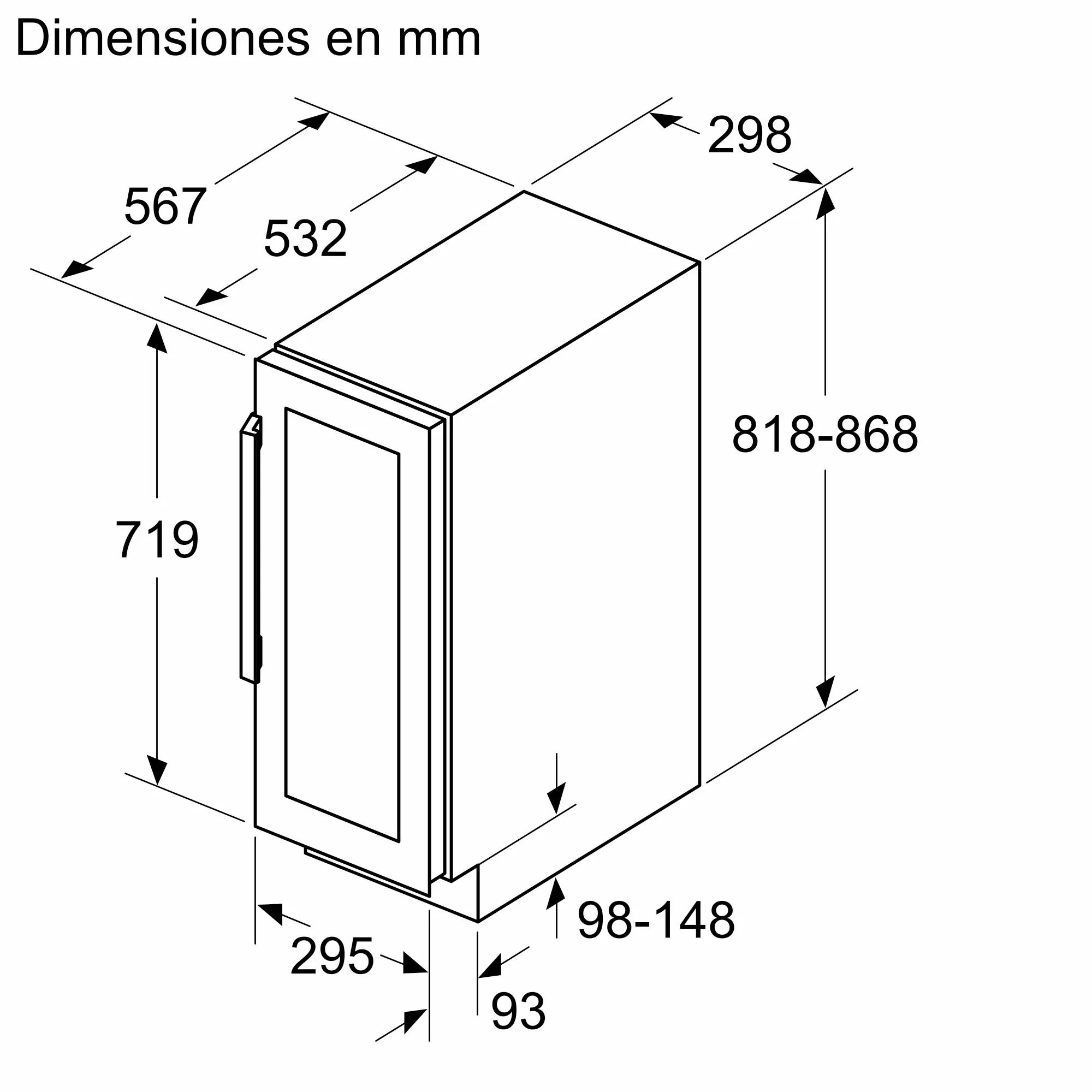Vinoteca Integrable BOSCH 81x29cm — miniatura 4