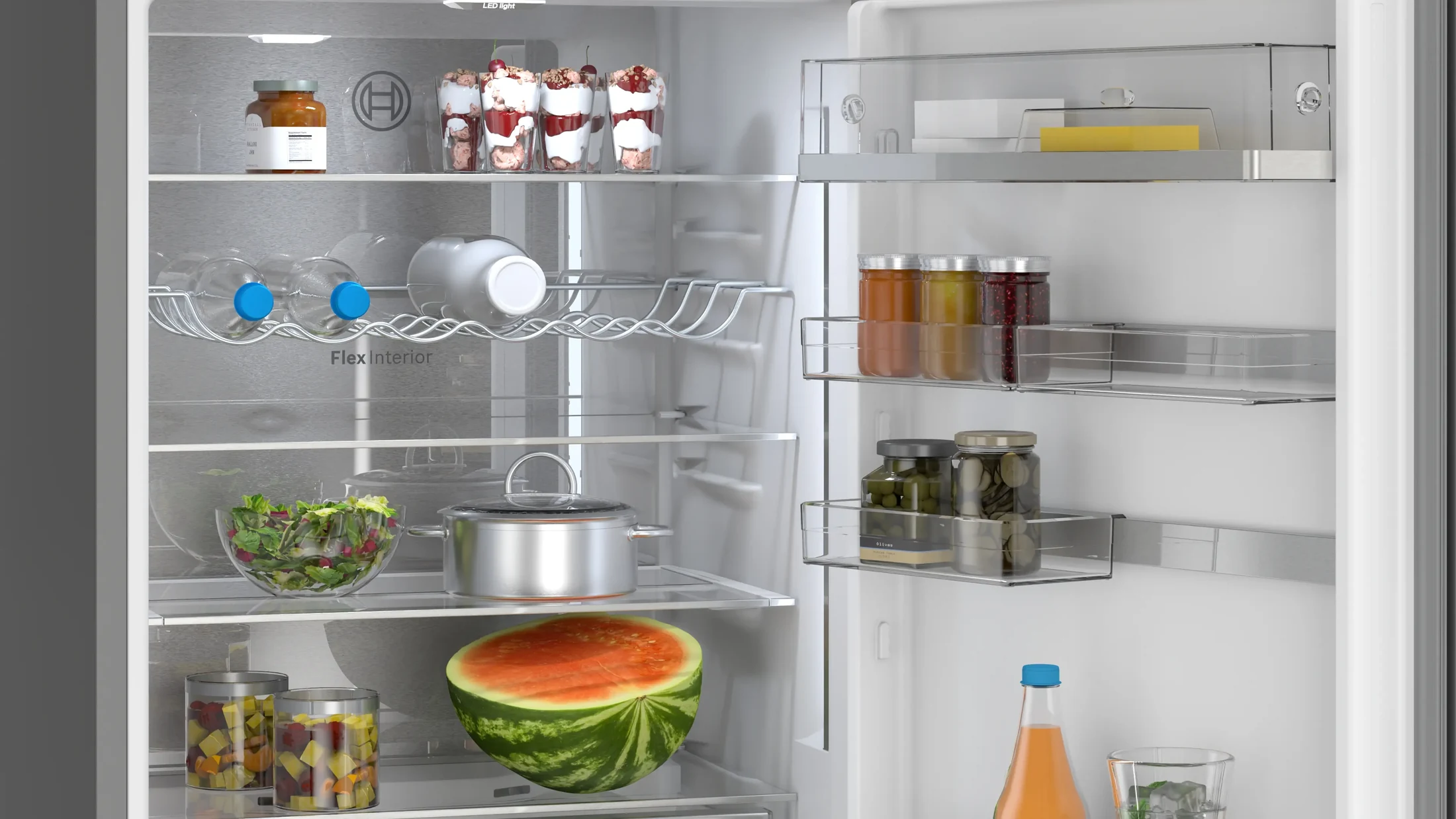 Refrigerador Combi No frost Cristal Negro Serie 6 — miniatura 3