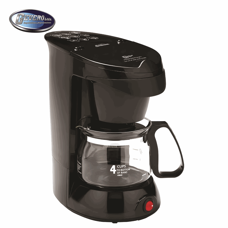 CAFETERA DE 4 COPAS COLOR NEGRO — imagen 1