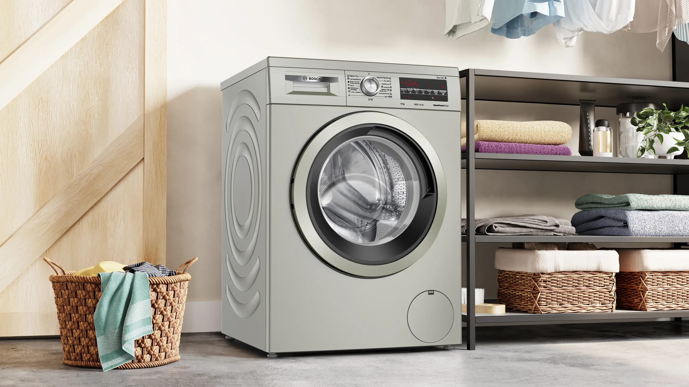 Lavadora BOSCH Acero Inox 9kg — imagen 1