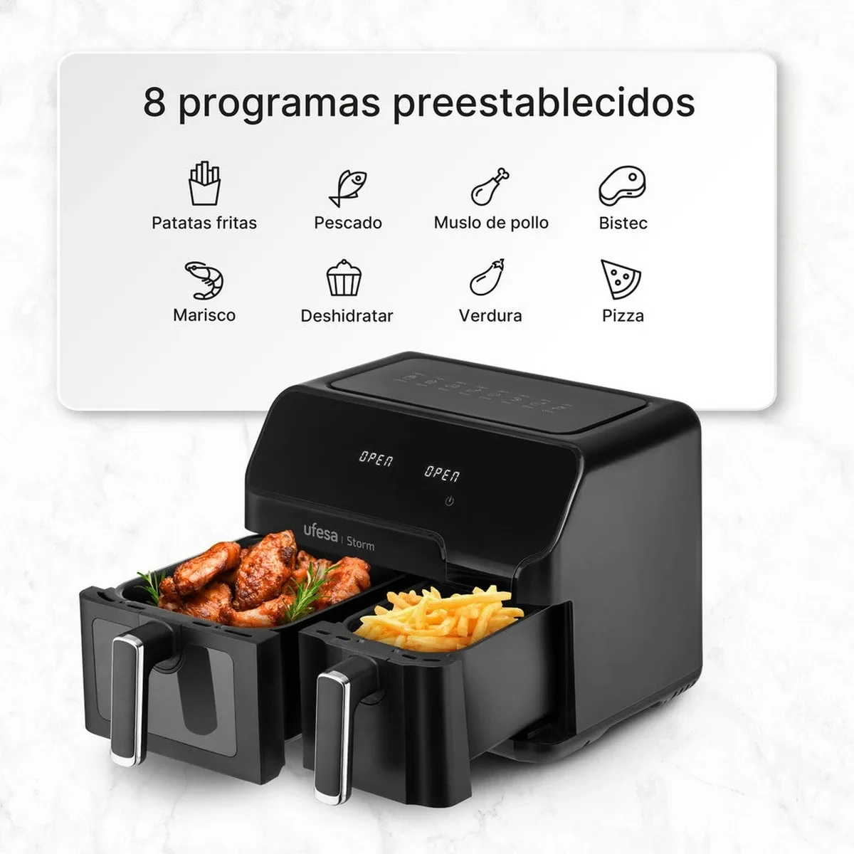 Freidora de aire doble cubeta — miniatura 4