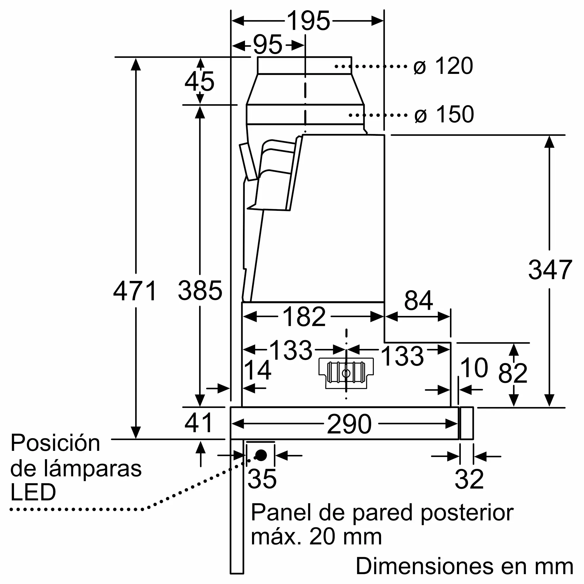 Campana Integrable BOSCH 73cm — miniatura 3