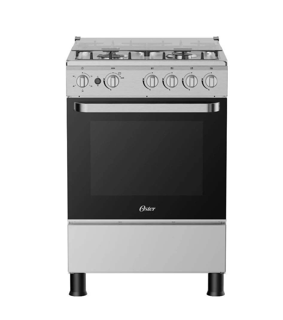 Cocina clásica Oster 4h inox con grill a gas