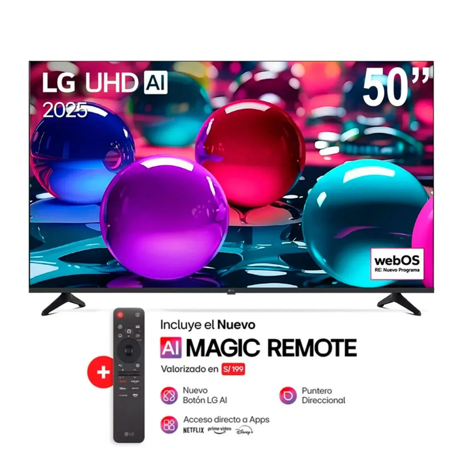 Smart TV LG UHD AI 4K de 50" — miniatura 4