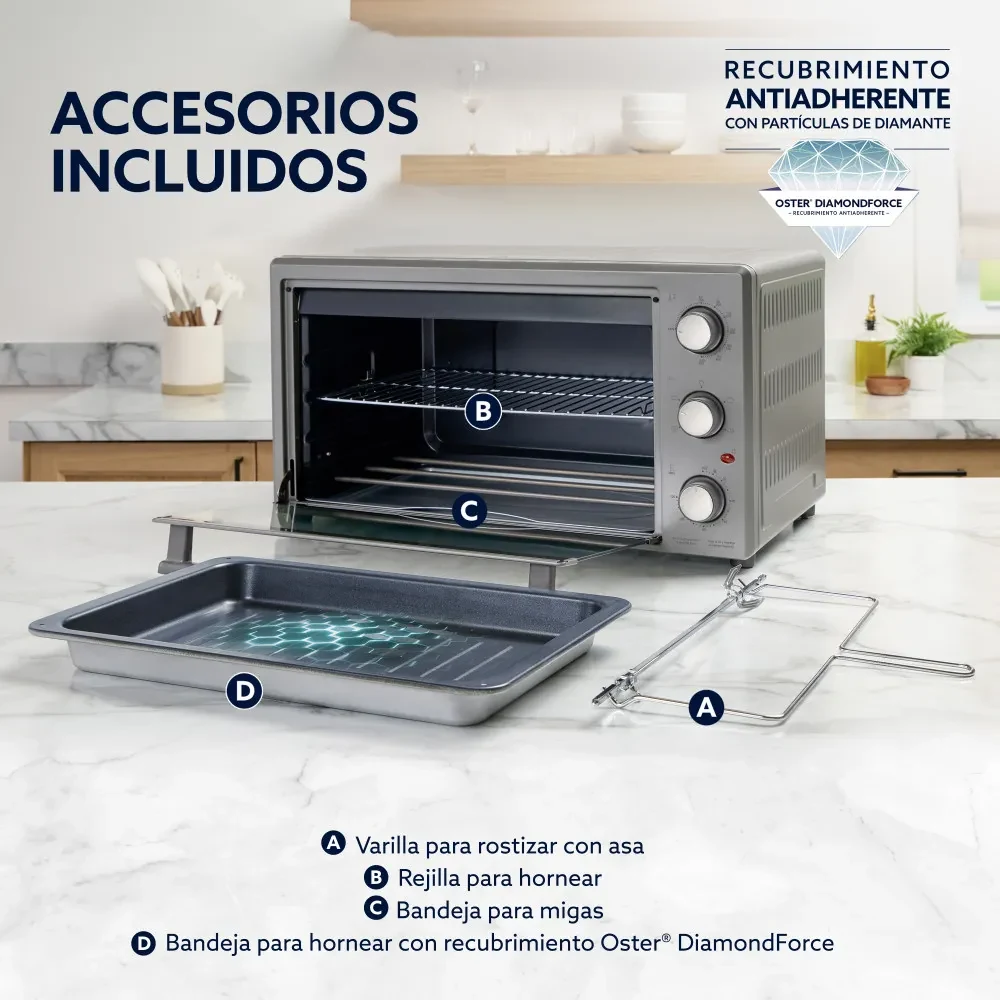 Horno XL con Rotisserie de 60 L Gris — miniatura 2