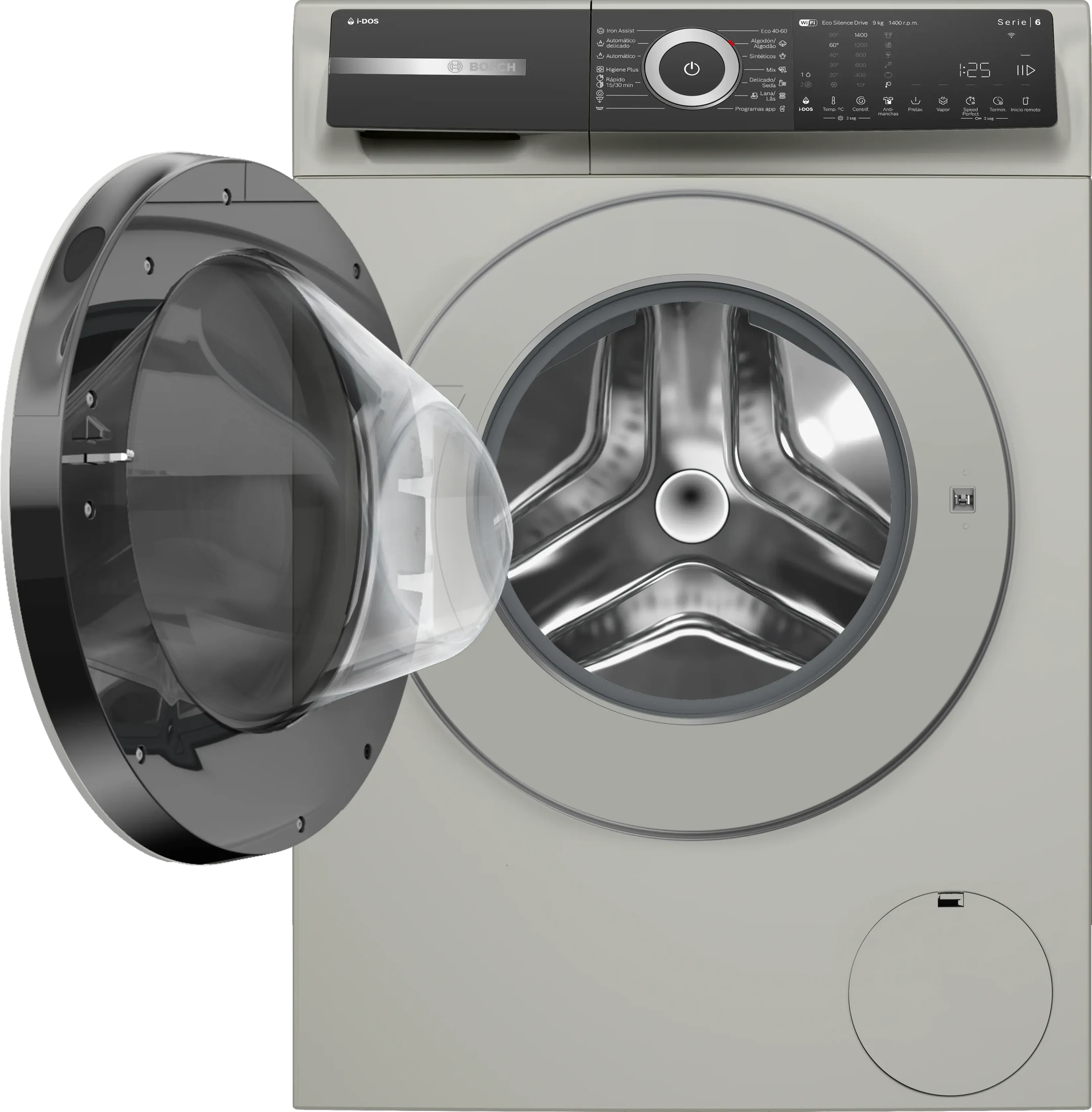 Lavadora BOSCH 9kg Acero Inox — miniatura 3