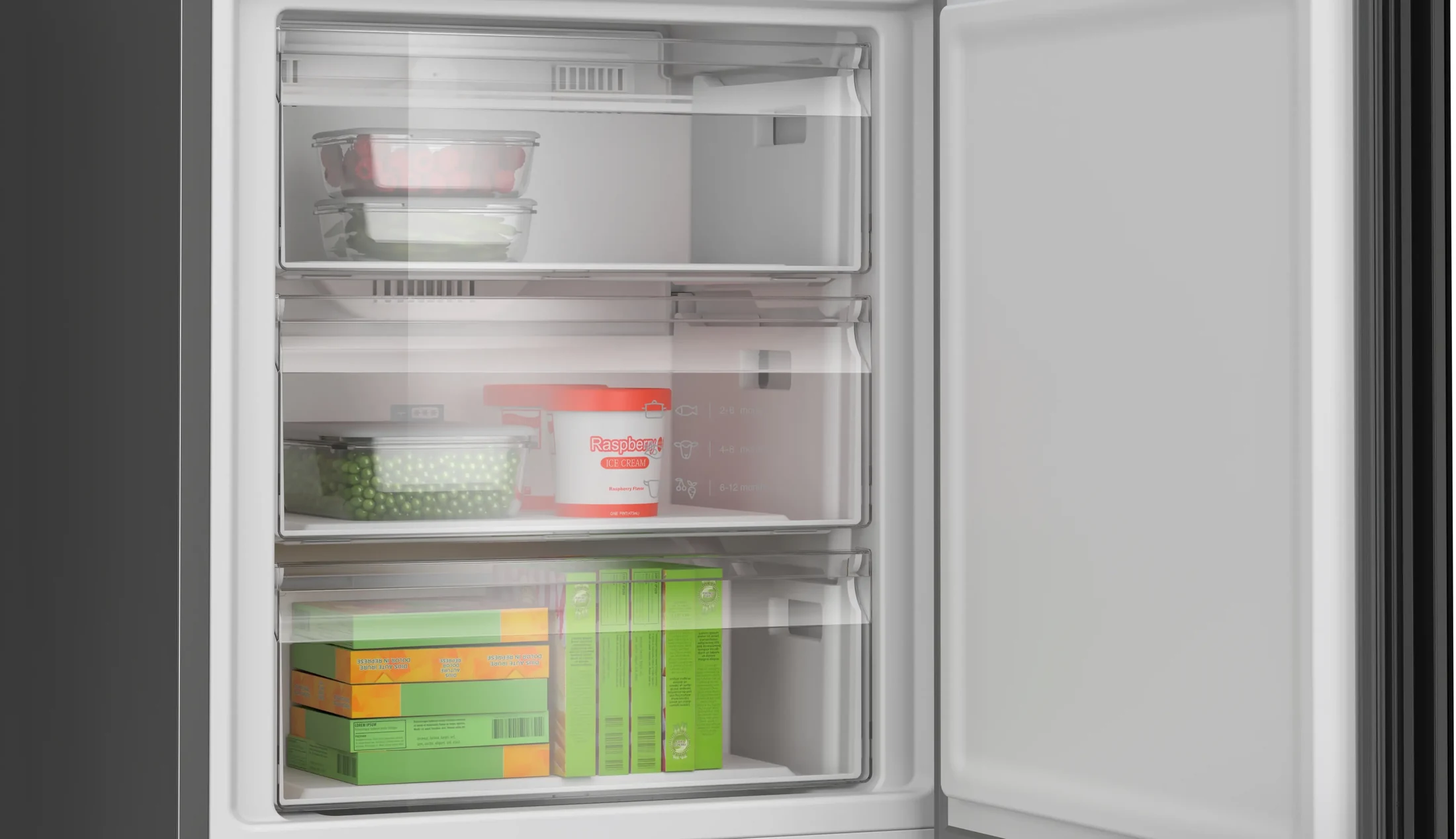 Refrigerador Combi No frost Cristal Negro Serie 6 — miniatura 5