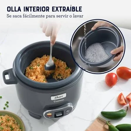 Arrocera 3 en 1 de 10 tazas Gris — miniatura 3