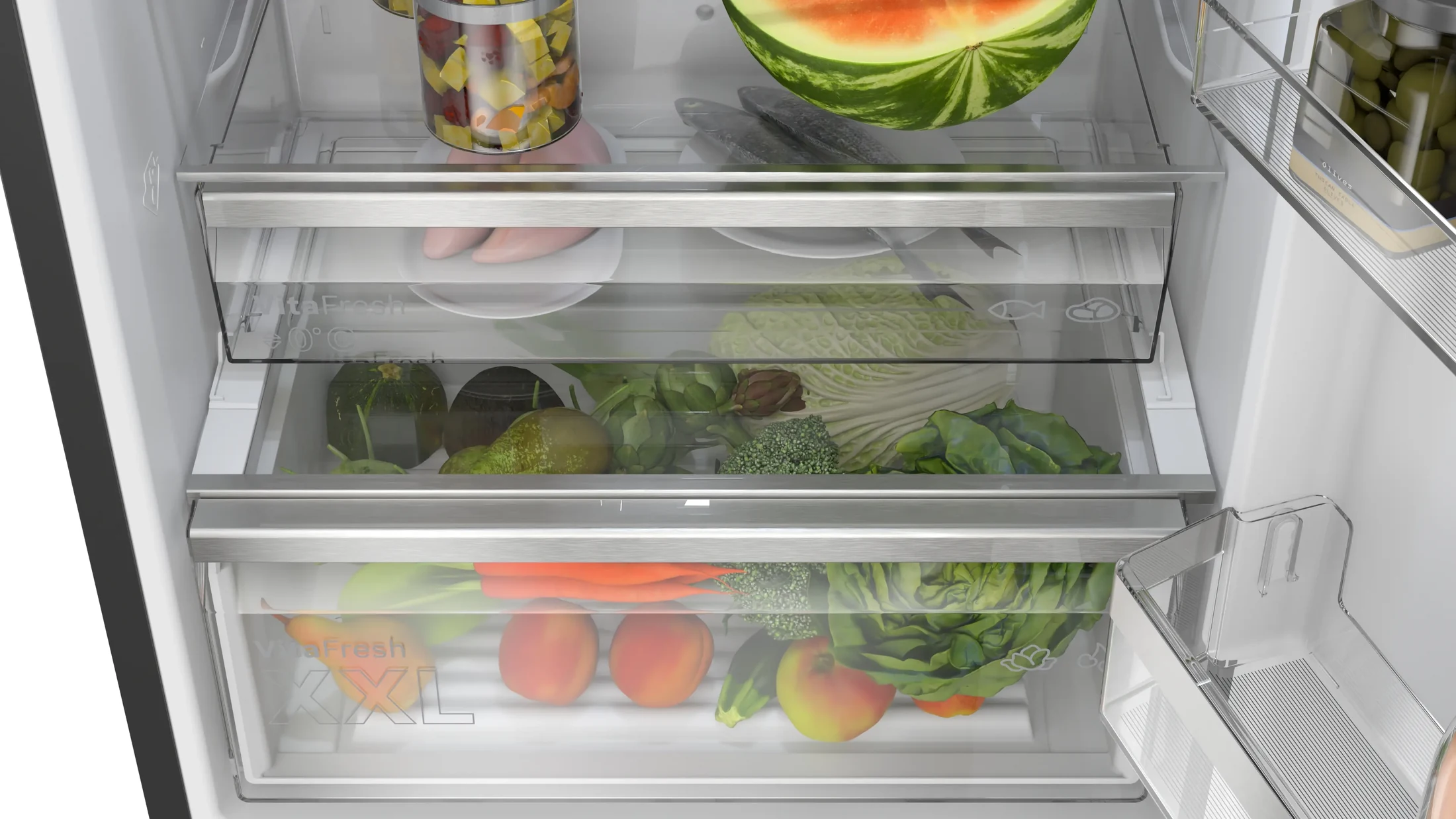 Refrigerador Combi No frost Cristal Negro Serie 6 — miniatura 4