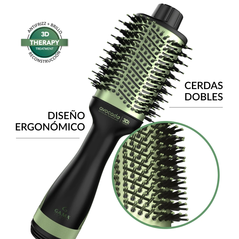 Cepillo Modelador GAMA Avocado Power Brush 3D — miniatura 3