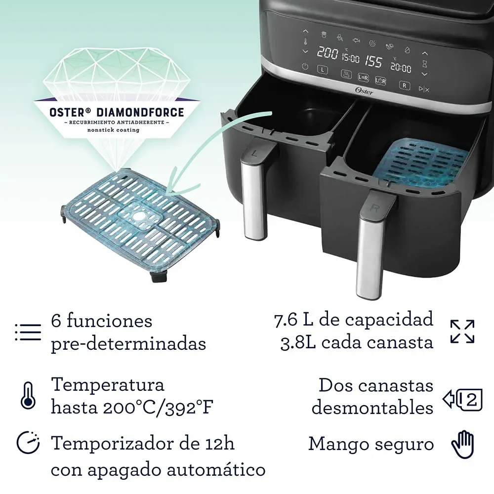 Freidora de Aire OSTER Dual — miniatura 5