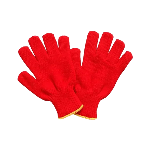 GUANTE HILO COLOR ROJO PESCADOR