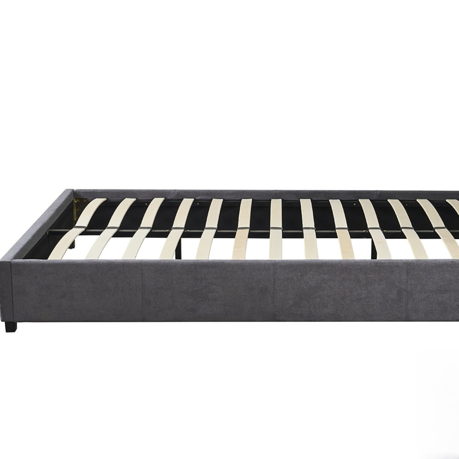 Bed 'Roma' 160×200 met lattenbodem Stof Grijs — 5