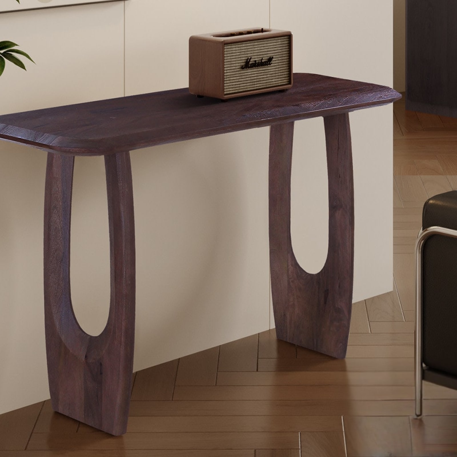 Console 'Braga' Deens Ovaal Mango hout Donkerbruin — 3