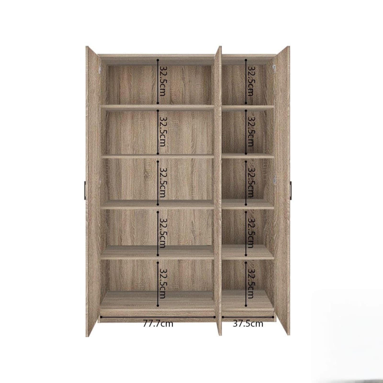 Opbergkast 'Ray' 3 deuren en 4 legplanken Sonoma — 8