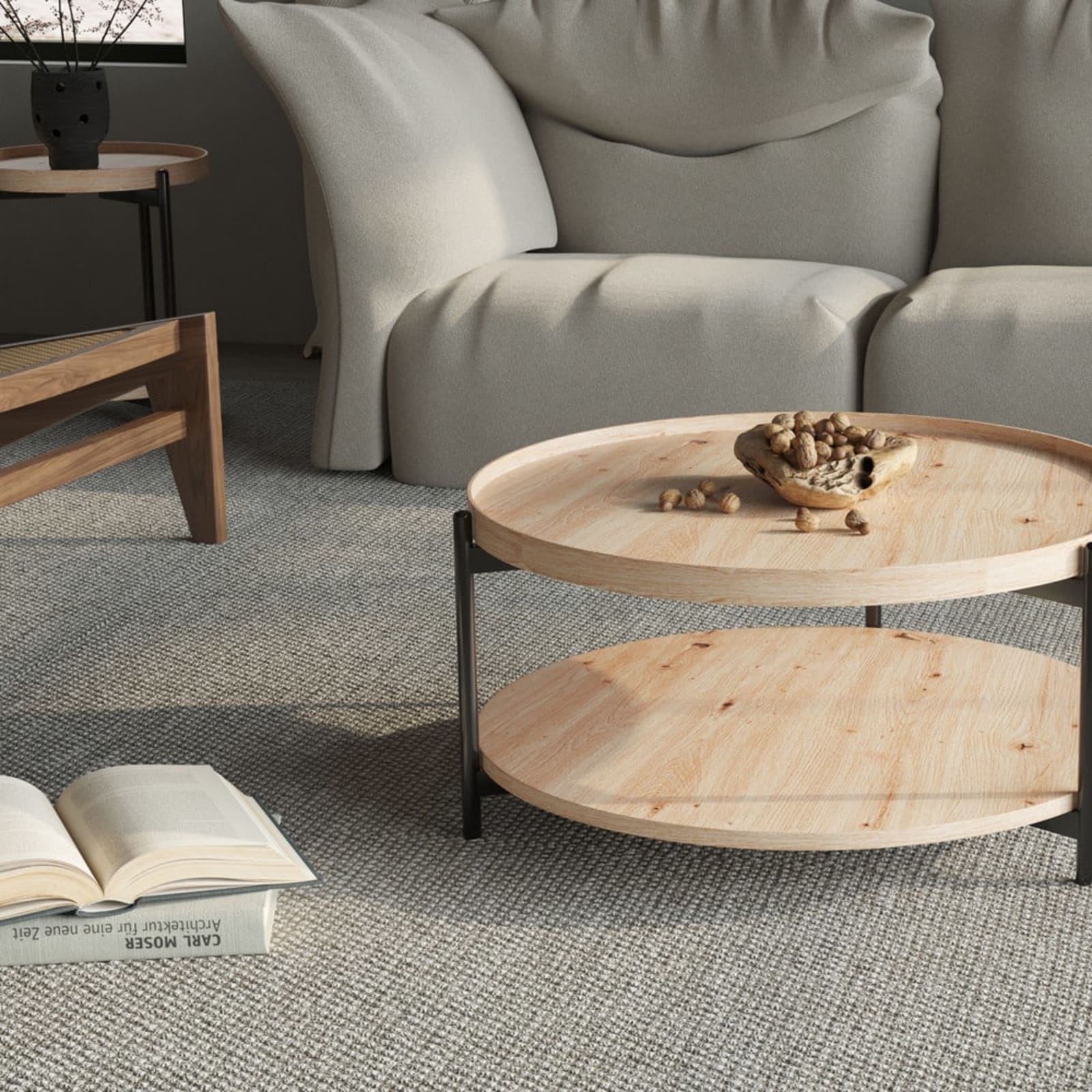 Salontafel 'Dalina' 80 cm Decor Oude eik — 2