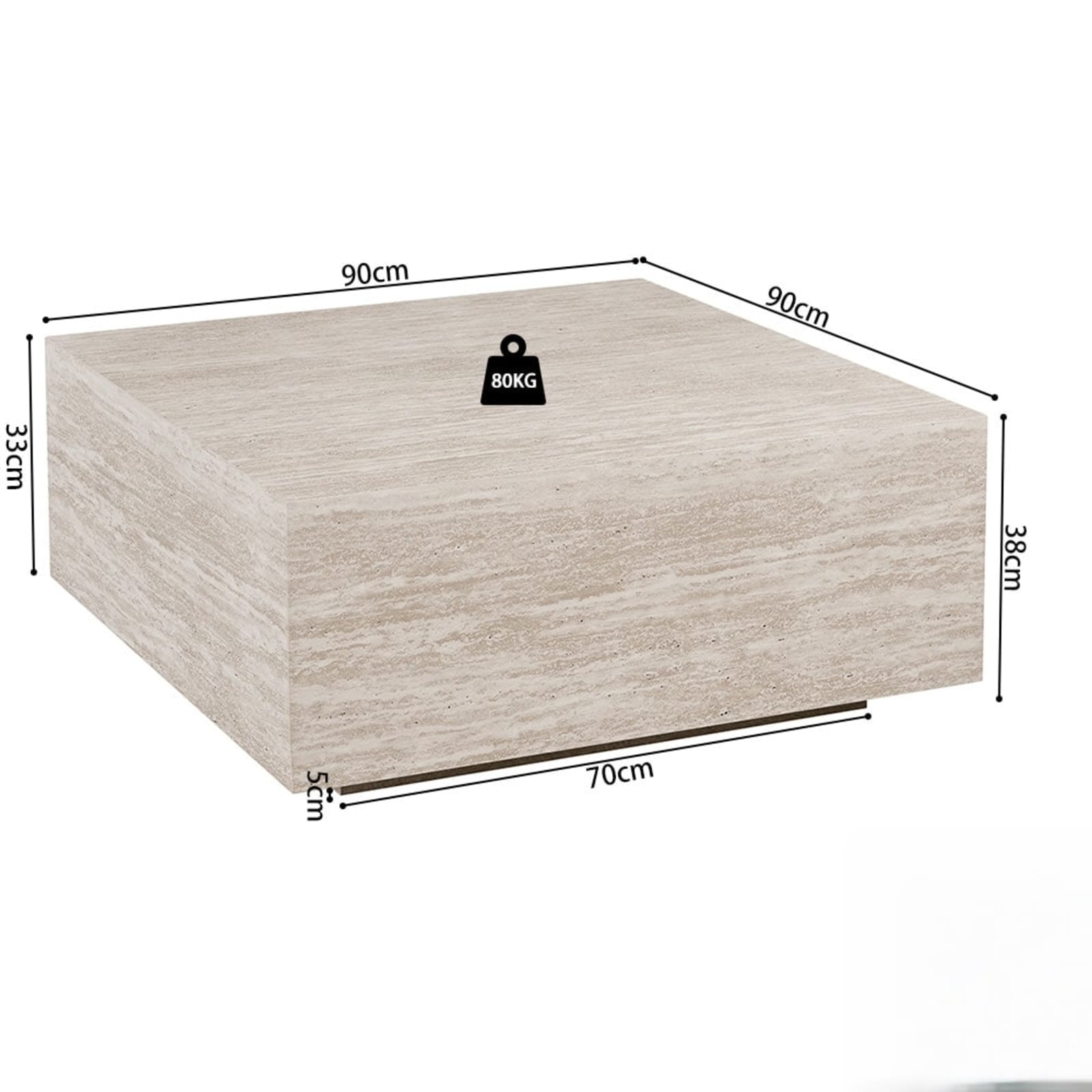 Salontafel 'Jane' Decor Travertin Beige — 4