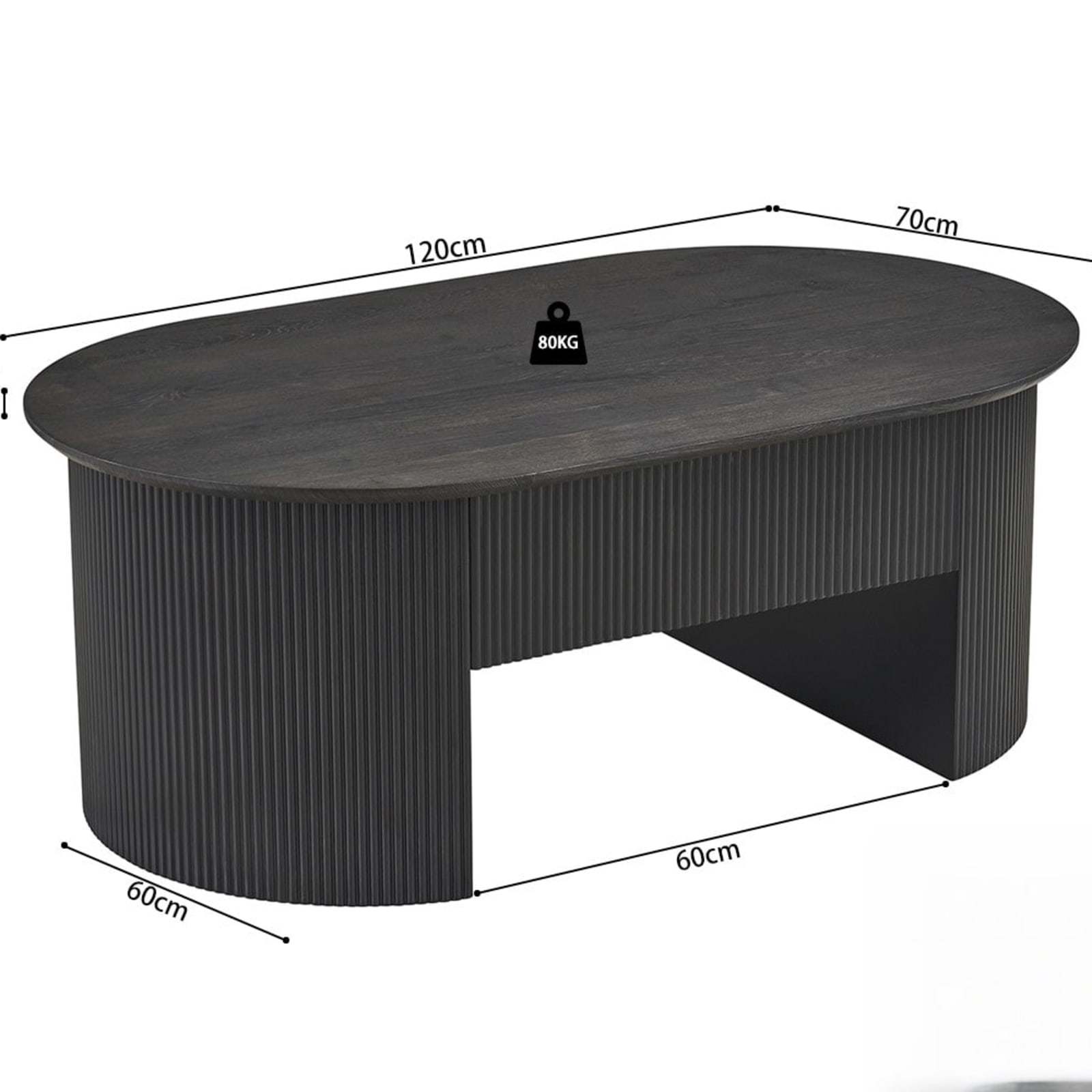 Salontafel 'Lagos' 120 cm Lift-top Decor Donkerbruin — 5