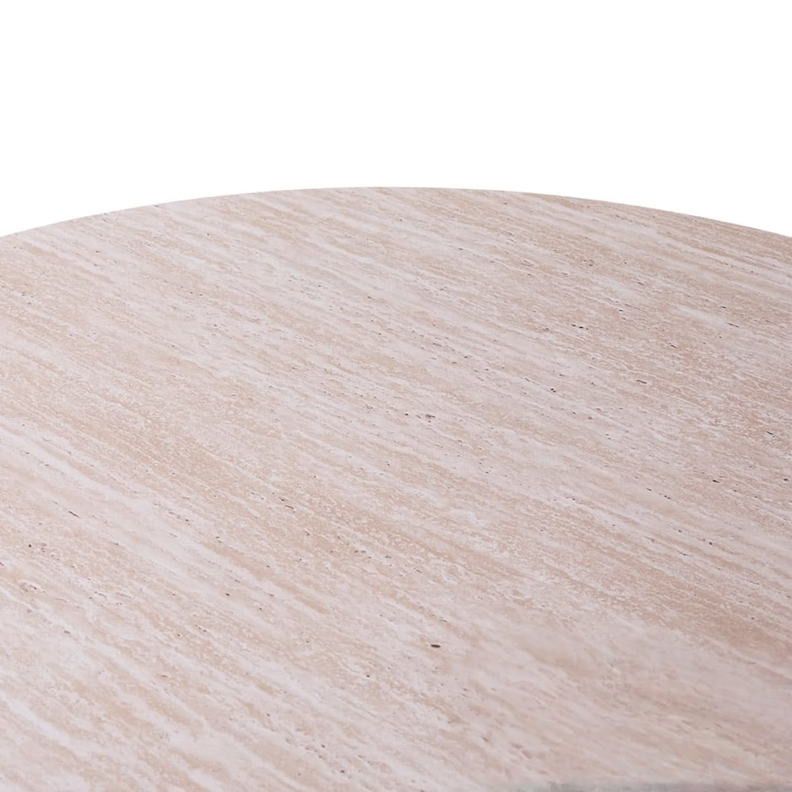 Salontafel 'Lagos' 80 cm Rond Decor Travertin Beige — 3