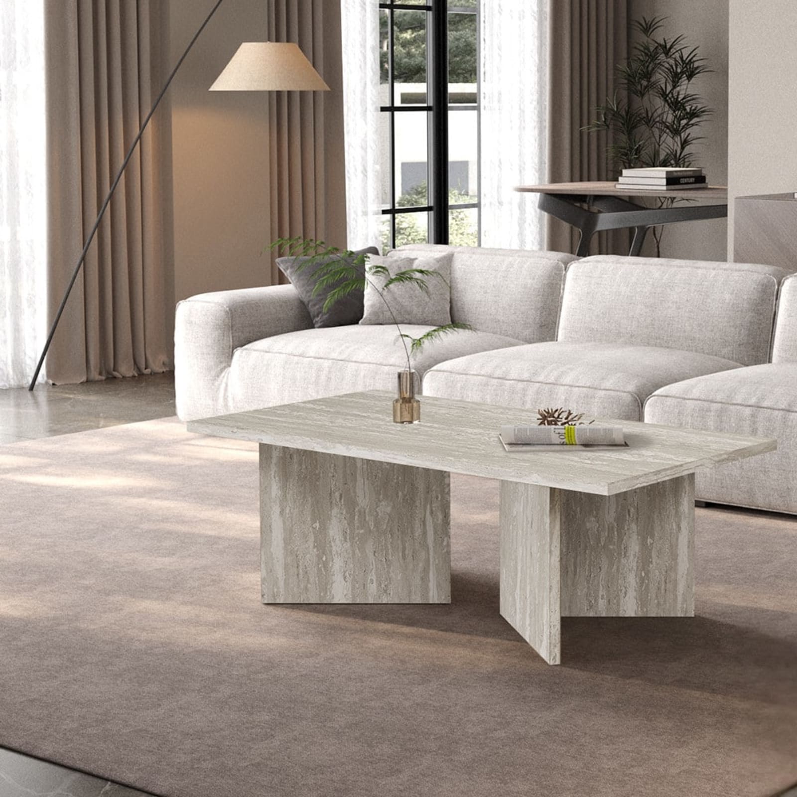 Salontafel 'Litar' Decor Travertin Grijs — 2