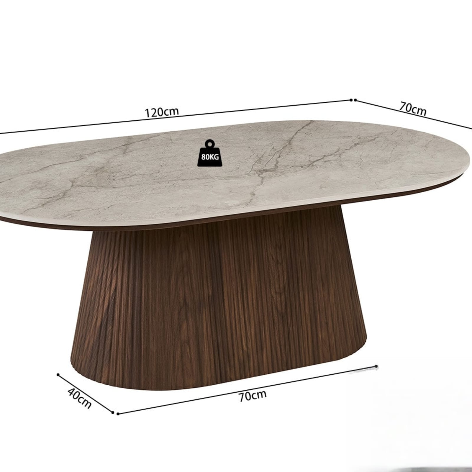 Salontafel 'Vigo' 120 cm Decor Donkere Eik Shakespear Beige — 5