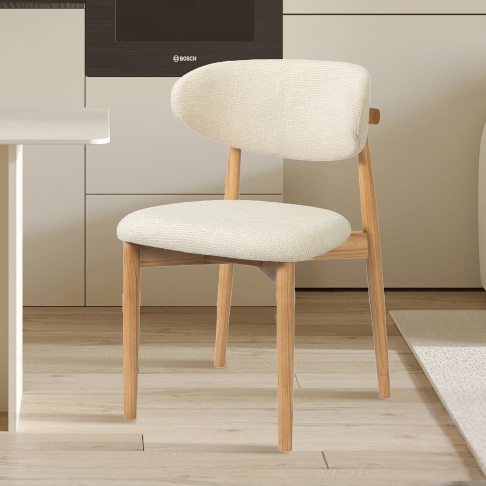 Stoel 'Clara' Essenhout Naturel Ote Milan 103 Beige Gemonteerd — 2