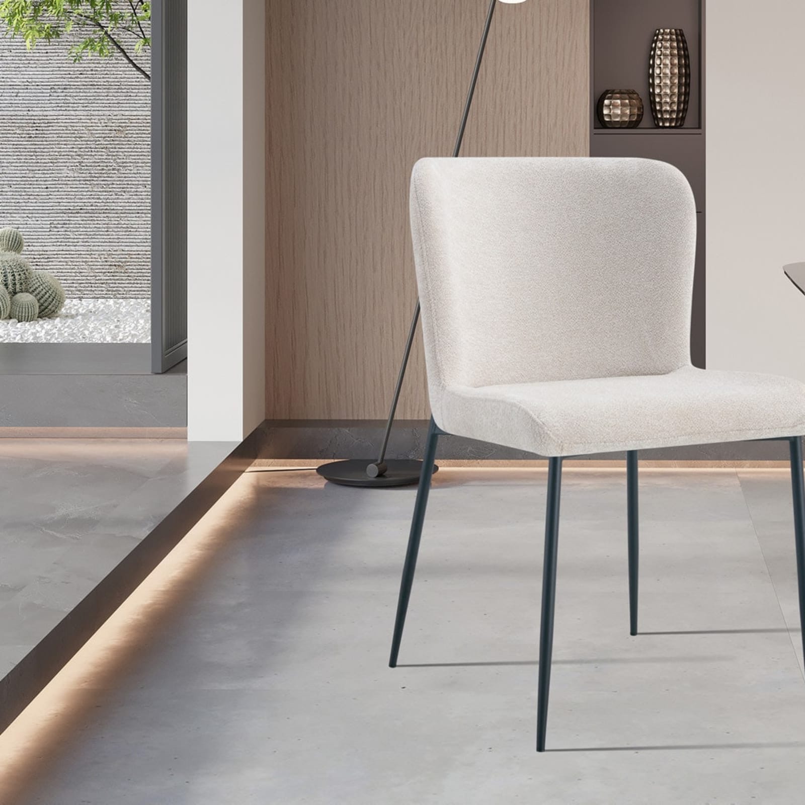 Stoel 'Lisa' Stof Fabb Raven 24 Beige — 2