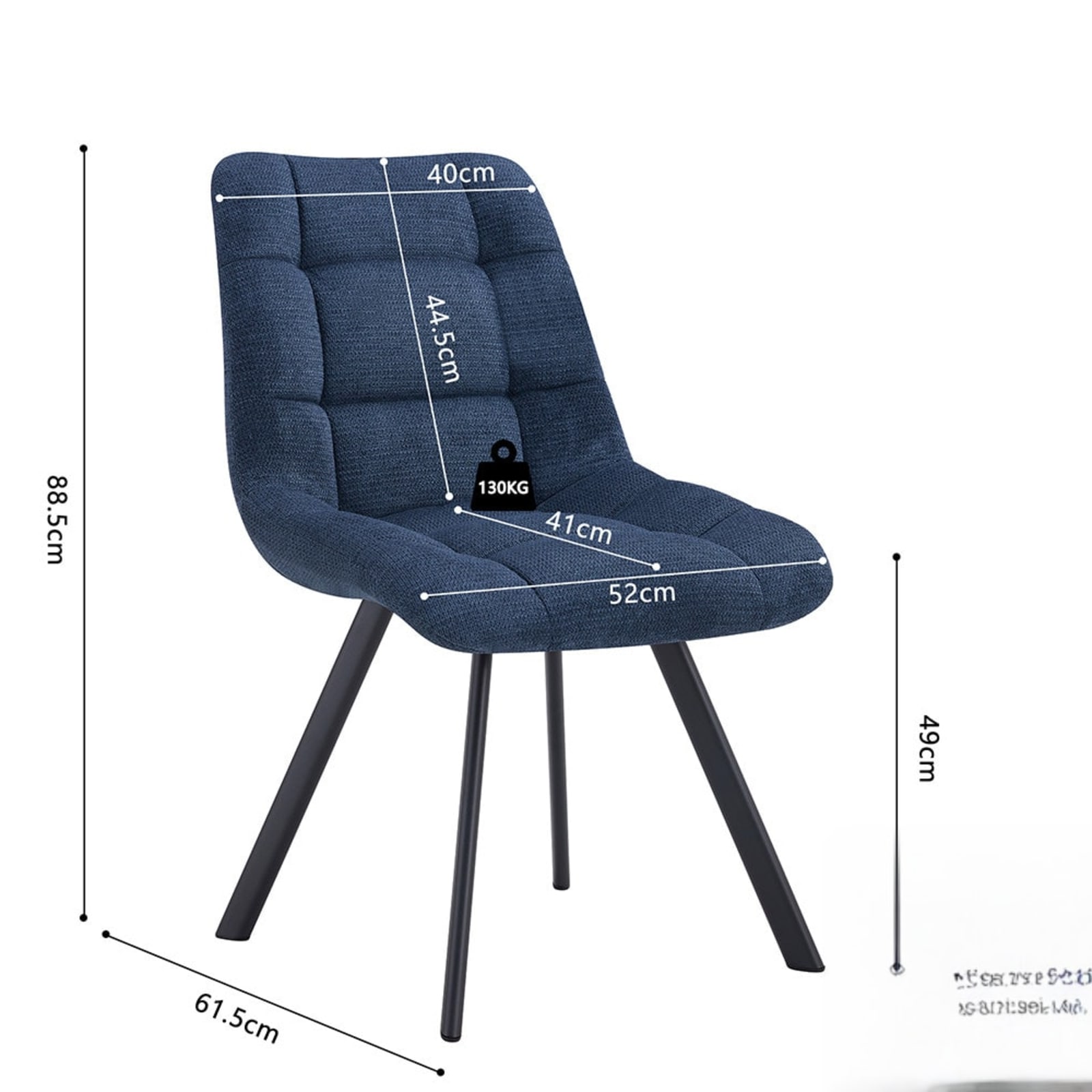 Stoel 'Lizzy' Stof Ote Share 315 Blauw — 4