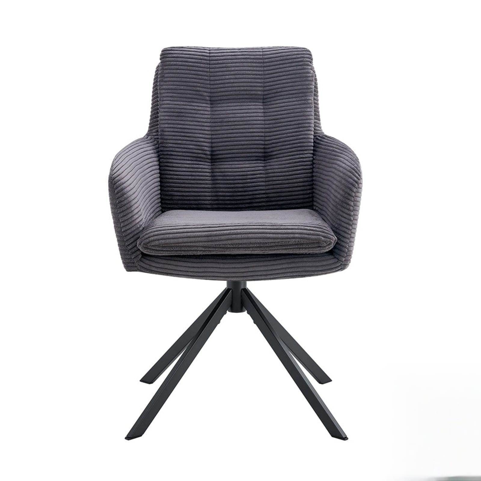 Stoel 'Luna' Draaibaar tot 0 Corduroy Fabb Hyper 16 Grijs — 1