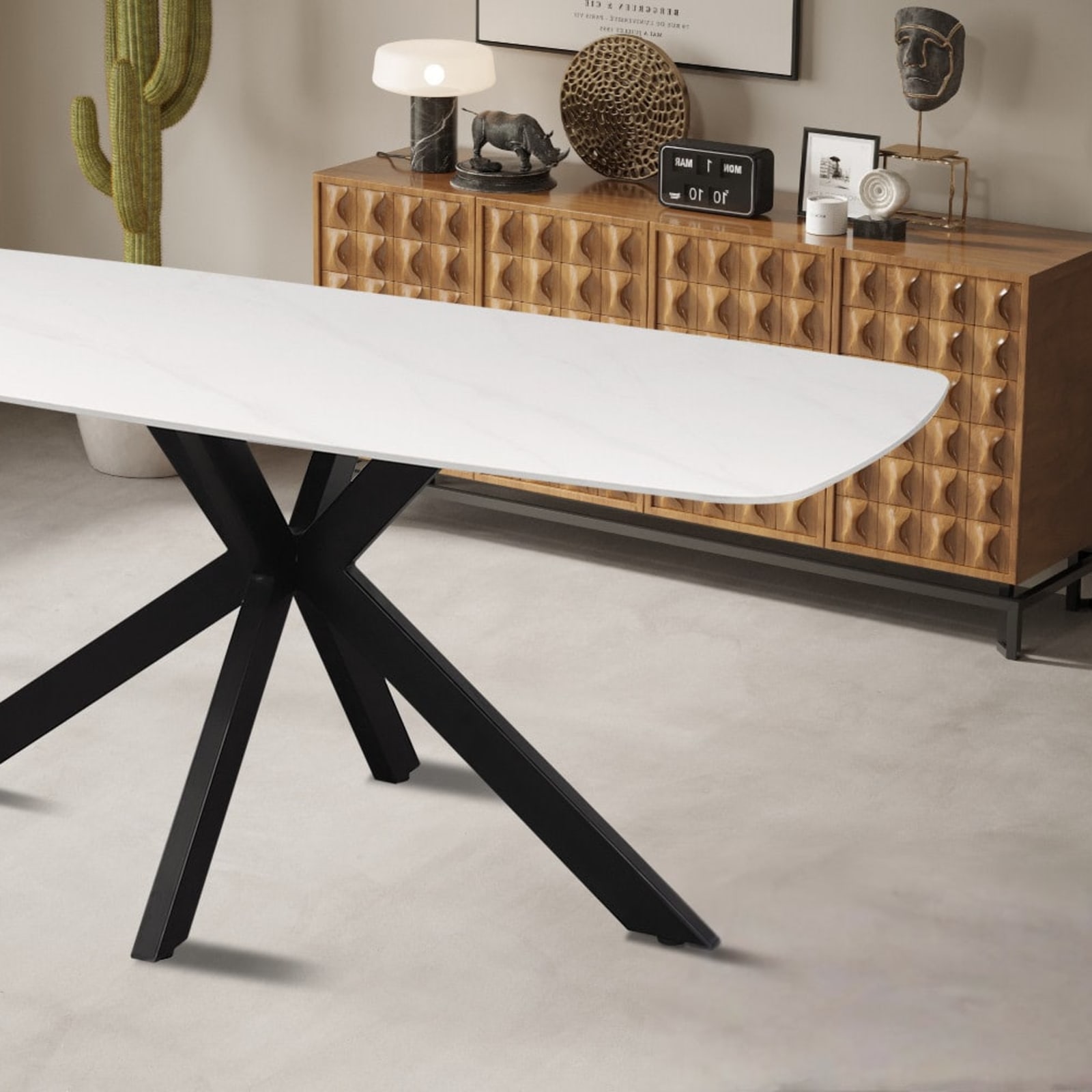 Tafel 'Apollo' 180 cm Deens Ovaal Steen Wit — 2