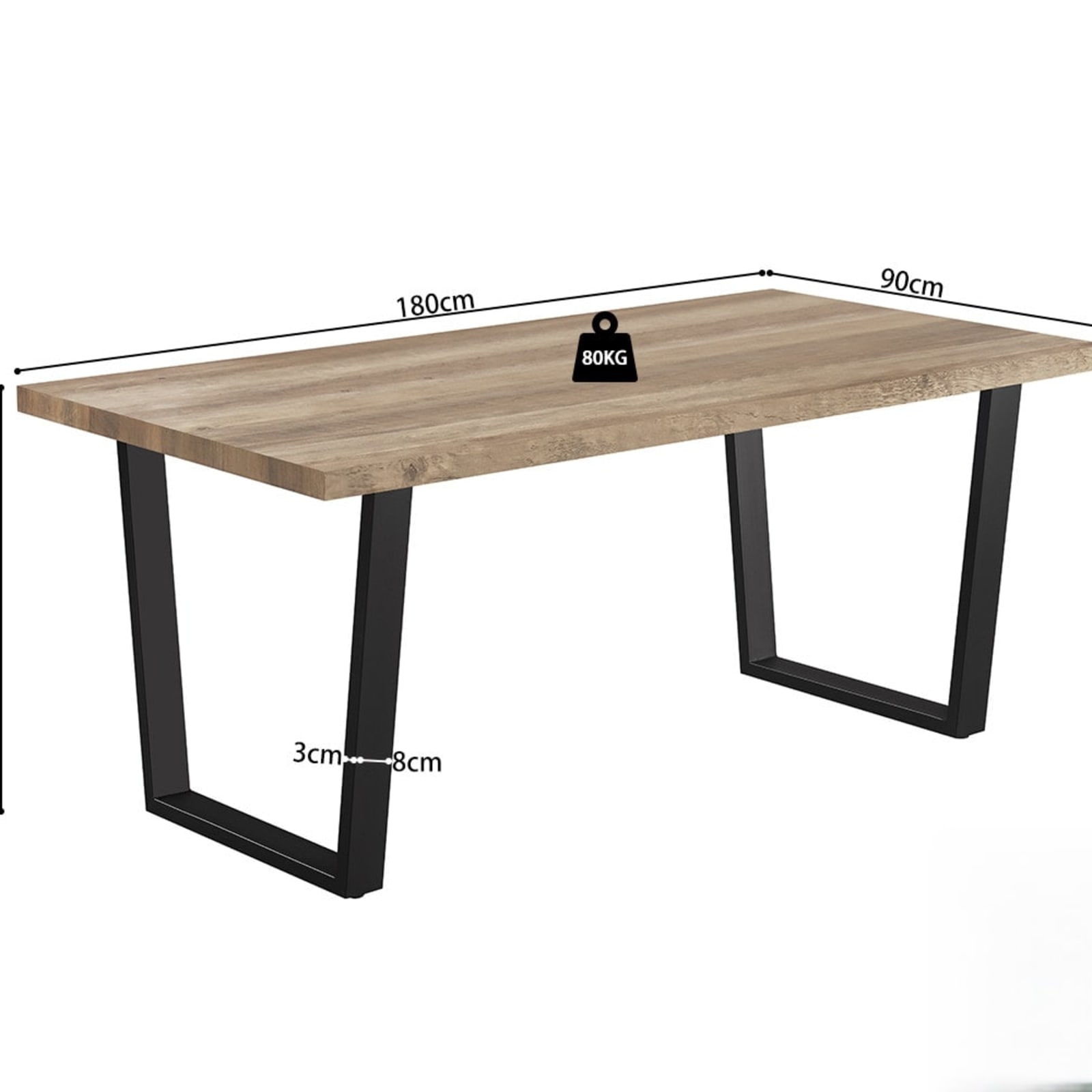 Tafel 'Armin' 180 cm Decor Mango — 4