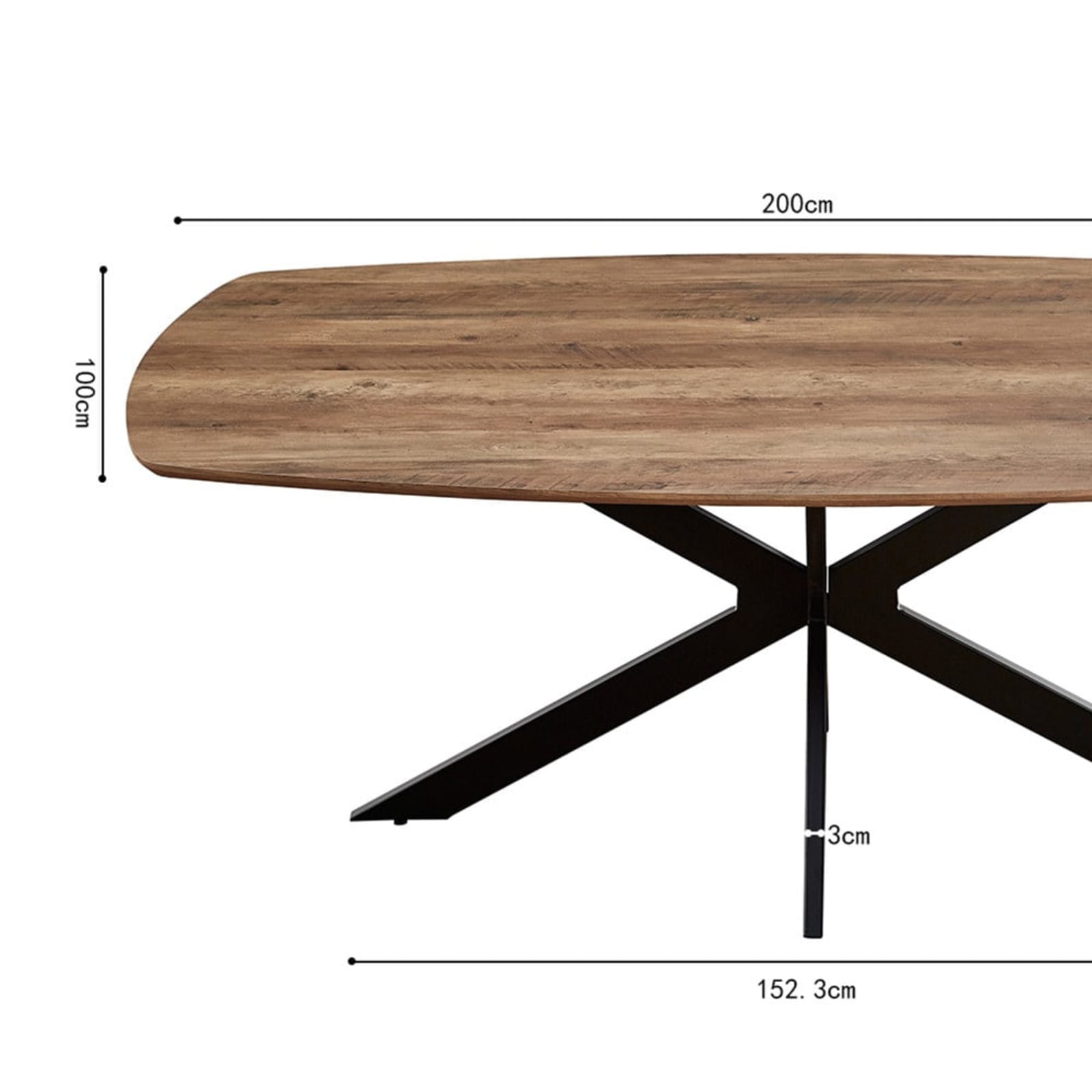 Tafel 'Aziz' 200 cm Deens Ovaal Decor Mango — 5