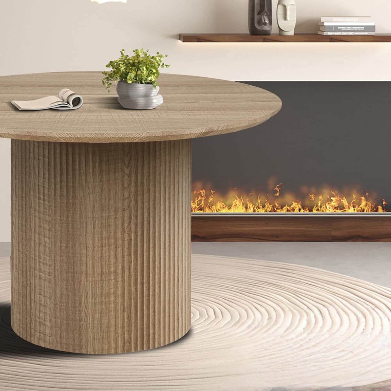 Tafel 'Lagos' 120 cm Rond Decor Eik Naturel — 2
