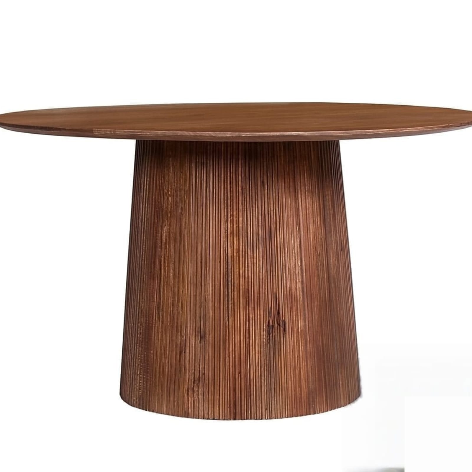 Tafel 'Miguel' 130 cm Rond Mango hout Lichtbruin — 1