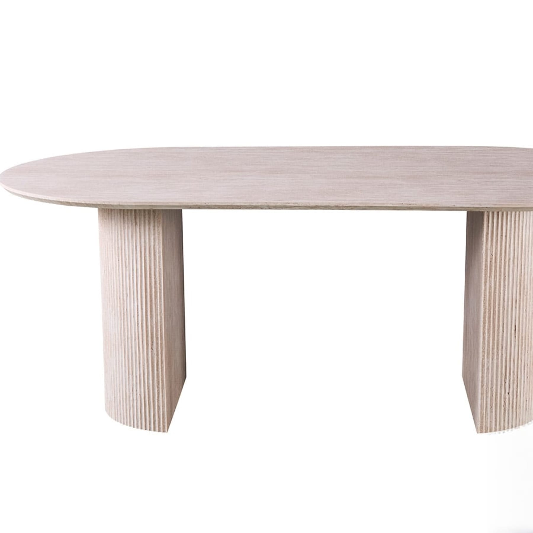 Tafel 'Lagos' 200 cm Ovaal Decor Travertin Beige