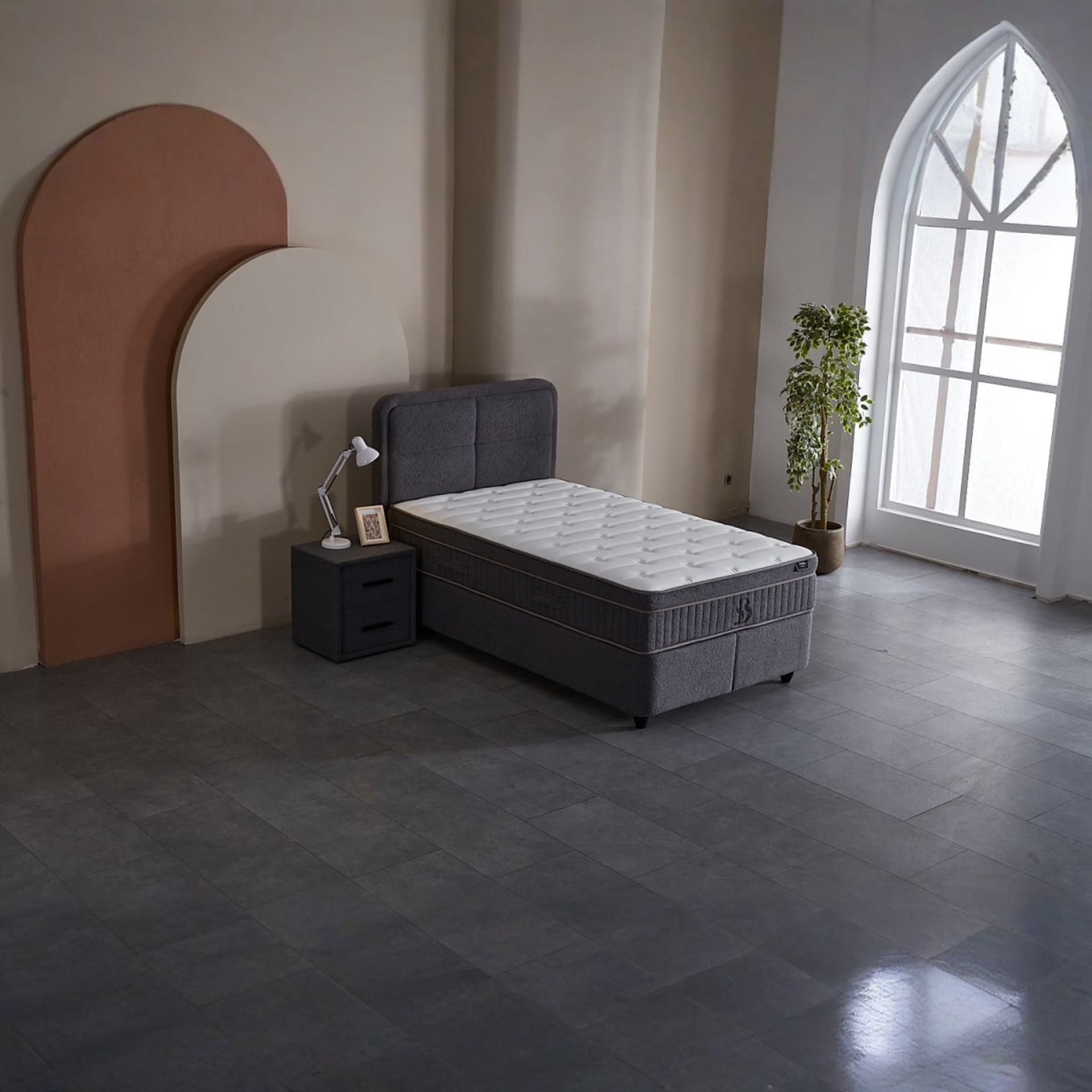 Sia 1-persoons Bedframe Grijs — foto 5 van 5