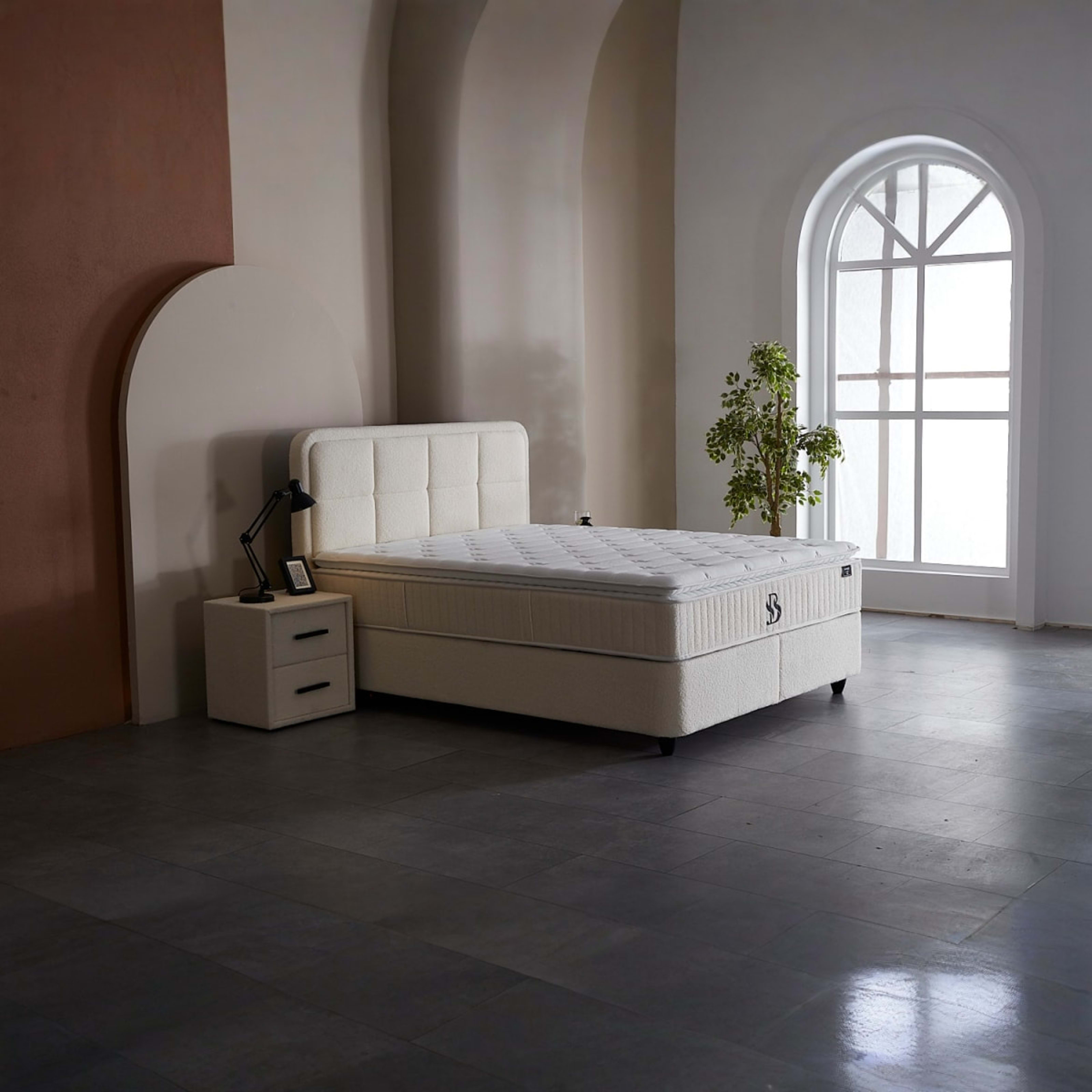 Sia Bedframe Beige — 2