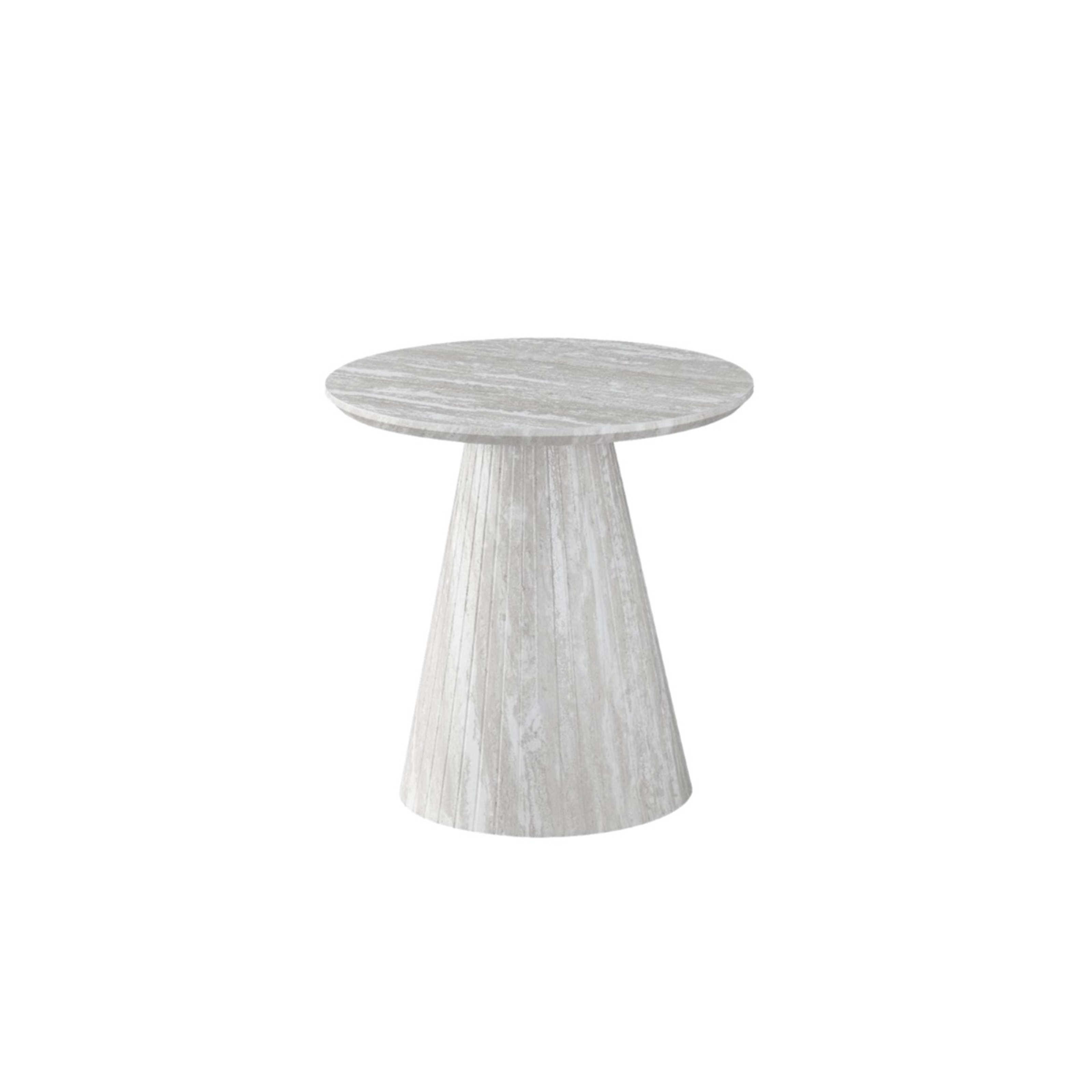 Avanos Bijzettafel Ø 55 Beige Fineer — 1