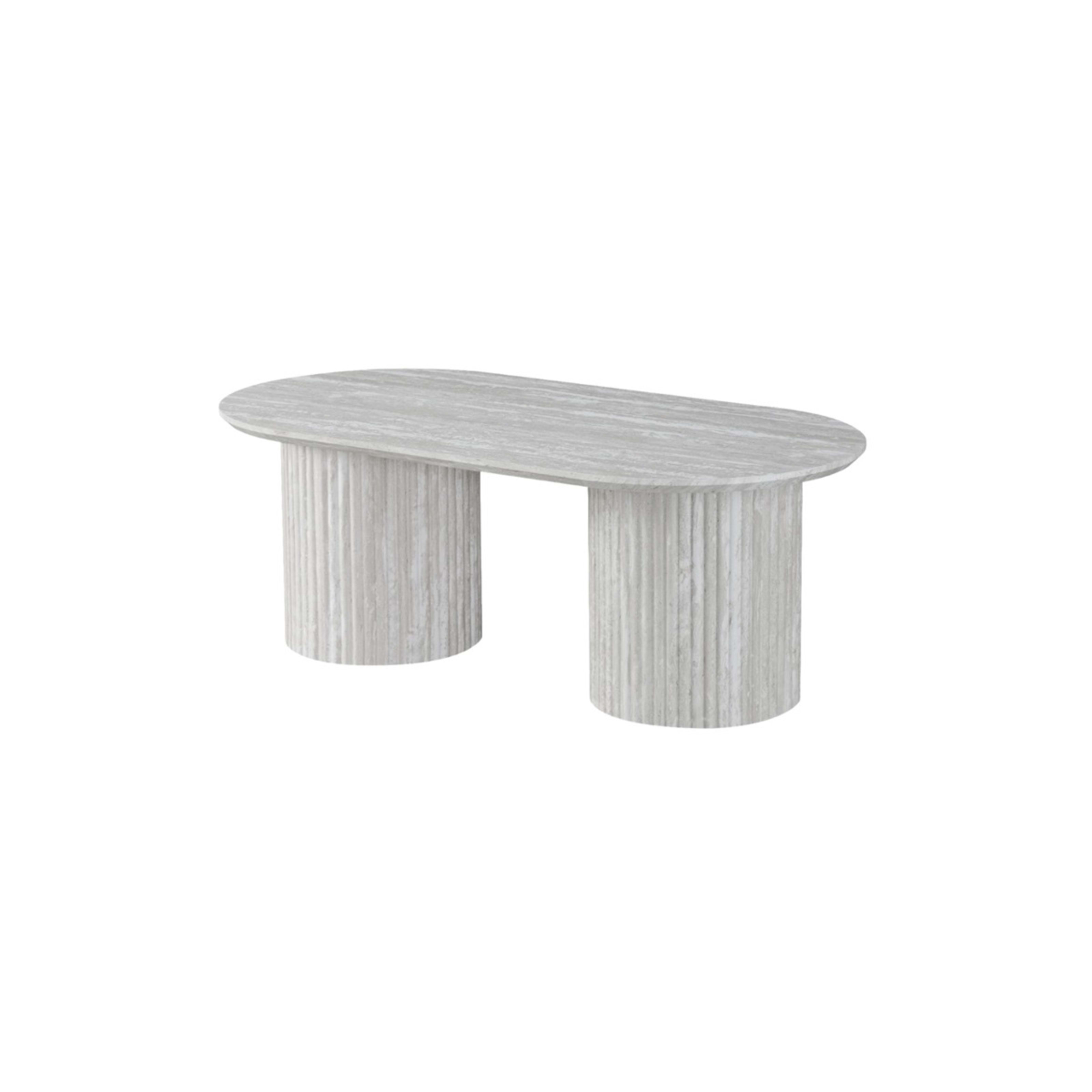 Kapadokya Salontafel 120×60×45 Beige Fineer Ovaal — 1