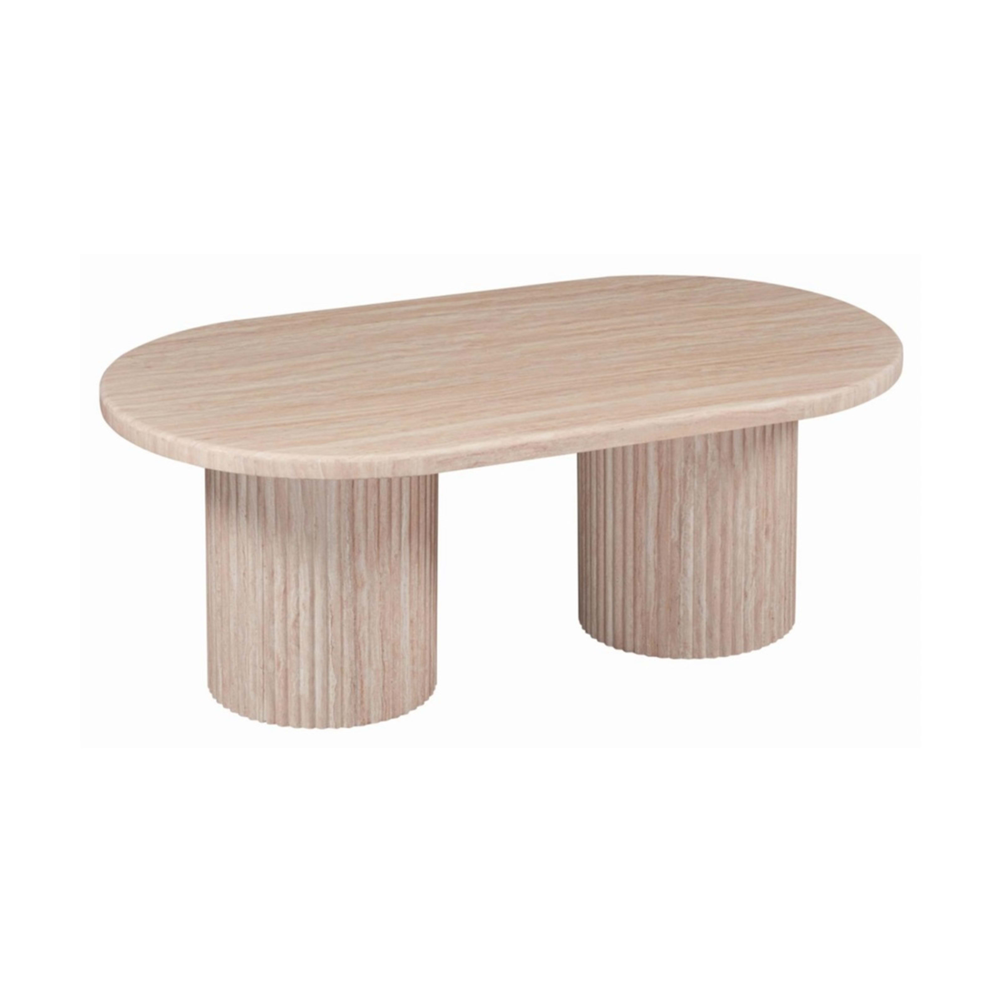 Taksim Salontafel 130×70×45 Flintstone Marmer Ovaal — 1