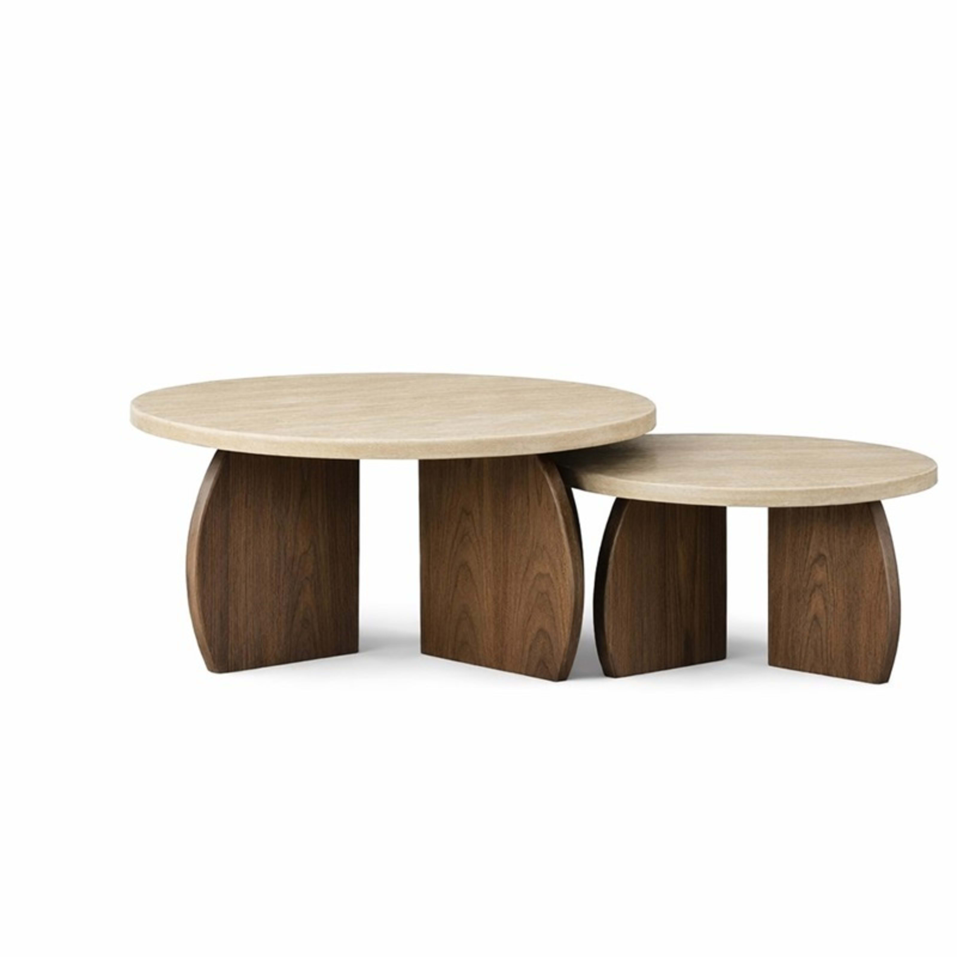 Monza Brown Salontafel 90×45 Flintstone Marmer Faux Marmer — 1