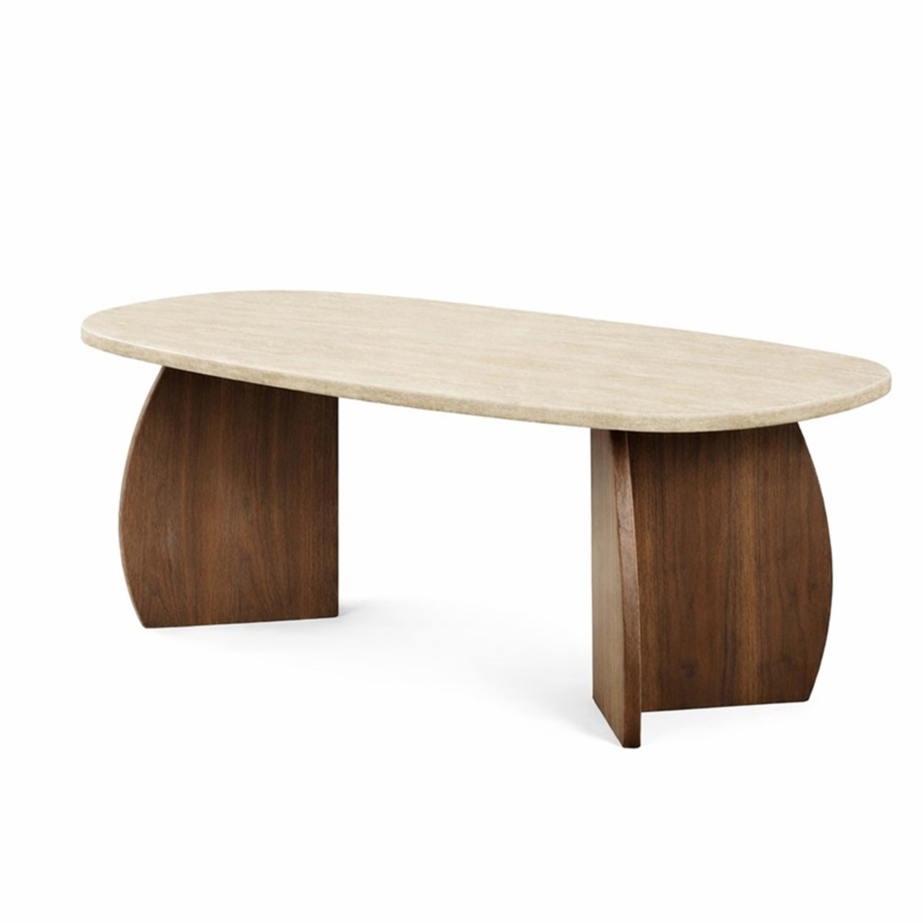 Monza Brown Eettafel 160×90×75 Flintstone Marmer Faux Marmer — 1