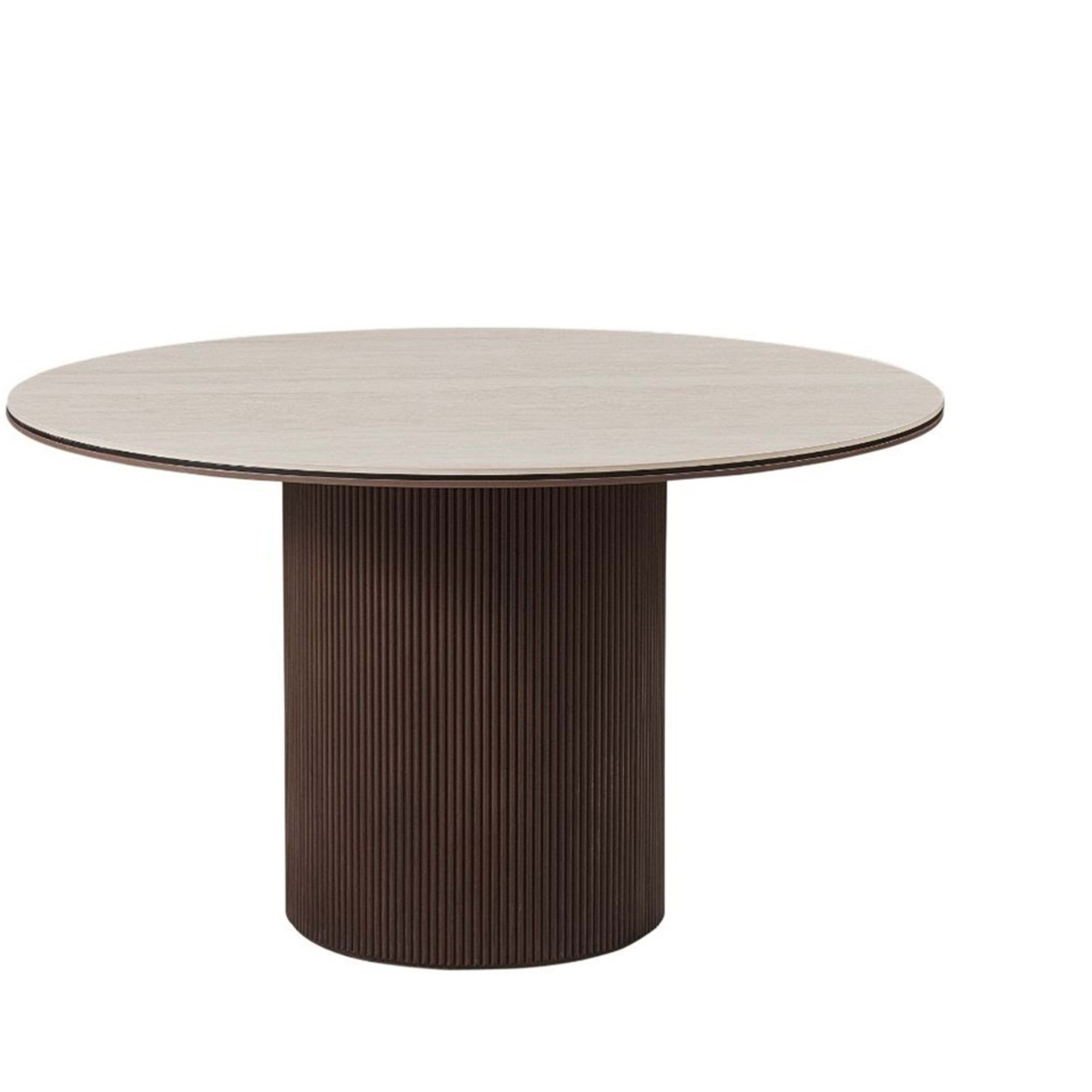 Aqua Eettafel Ø 130 Bruin Keramiek — 1