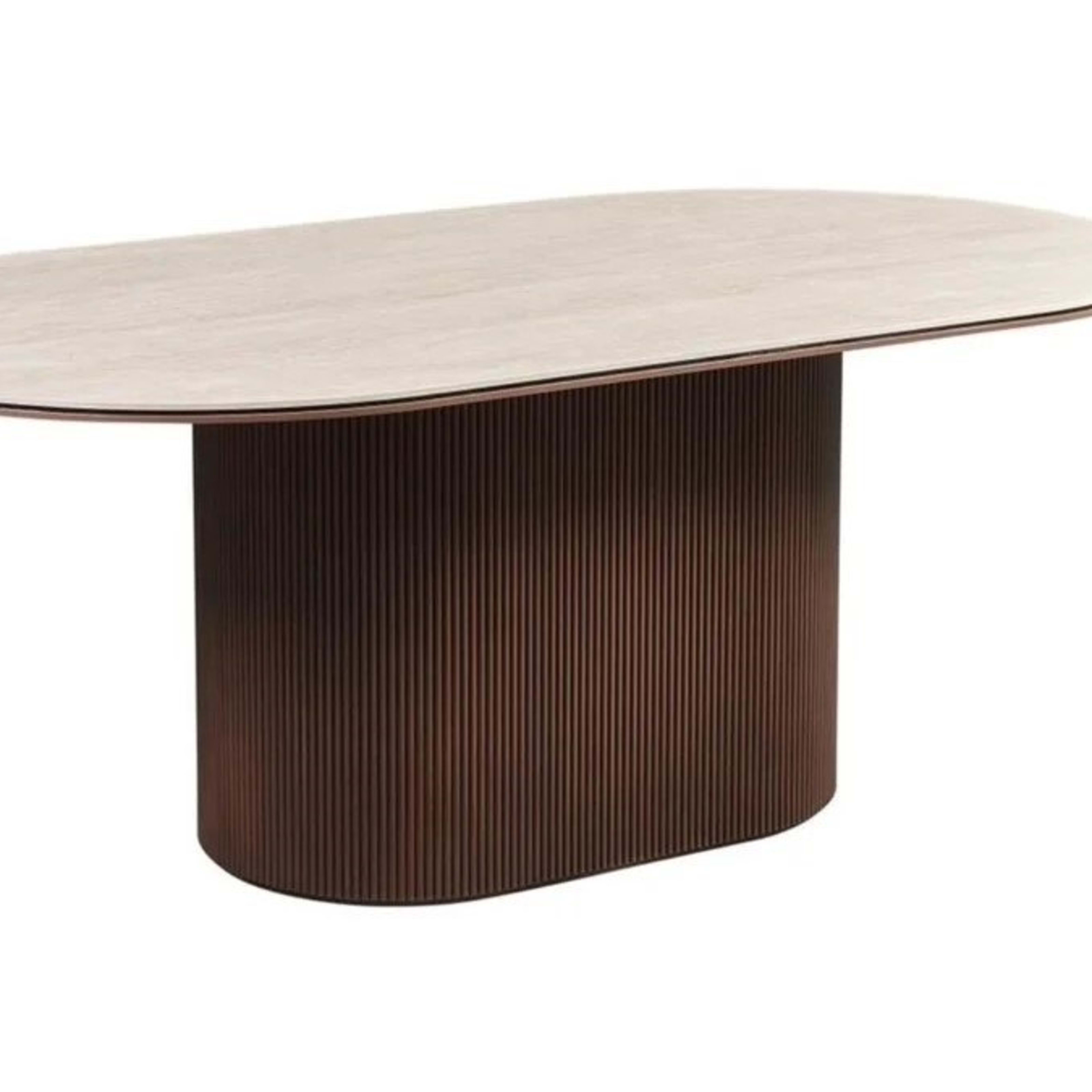 Aqua Eettafel 180×100×76 Bruin Keramiek — 1