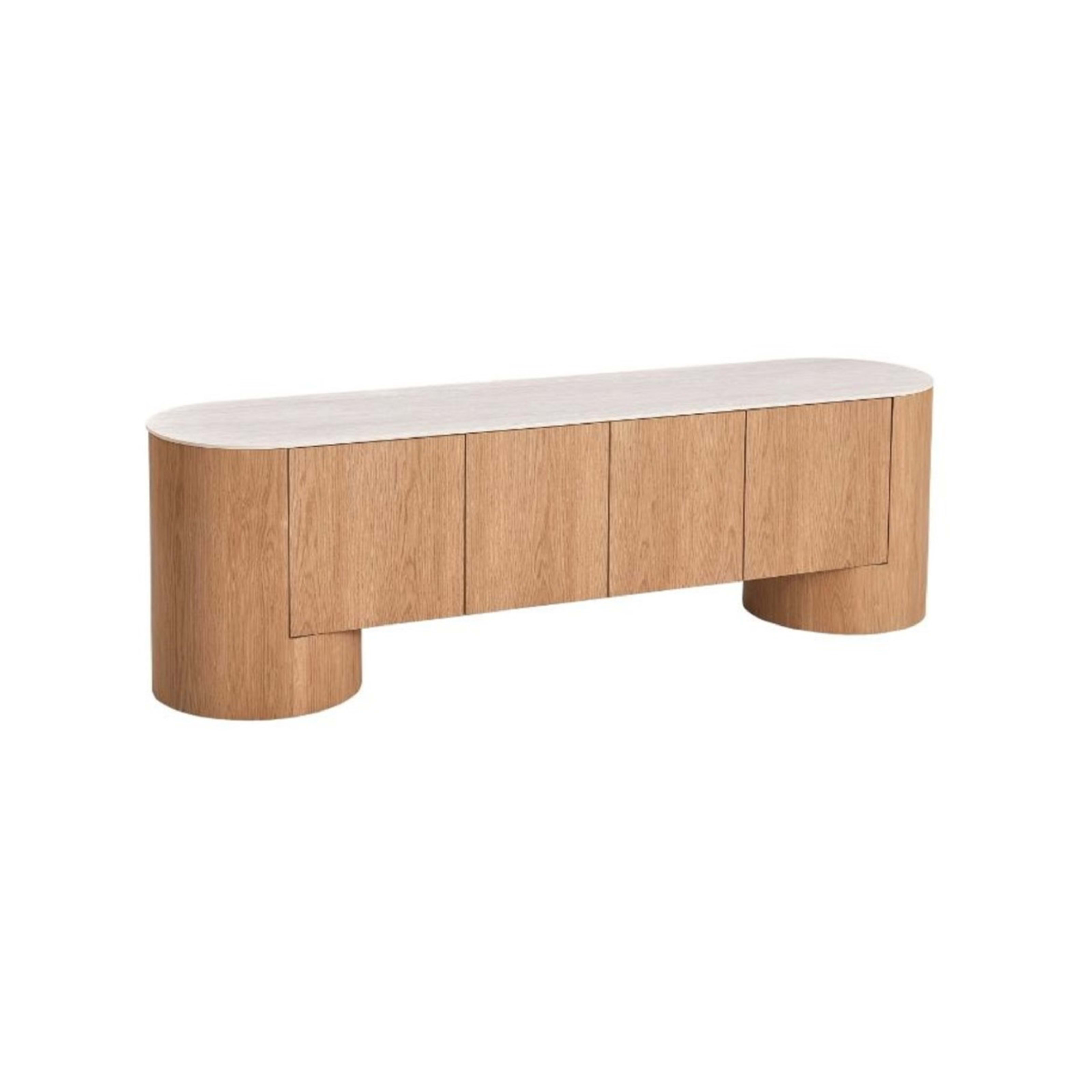 Nova TV-meubel 180×42×55 Wit Keramiek